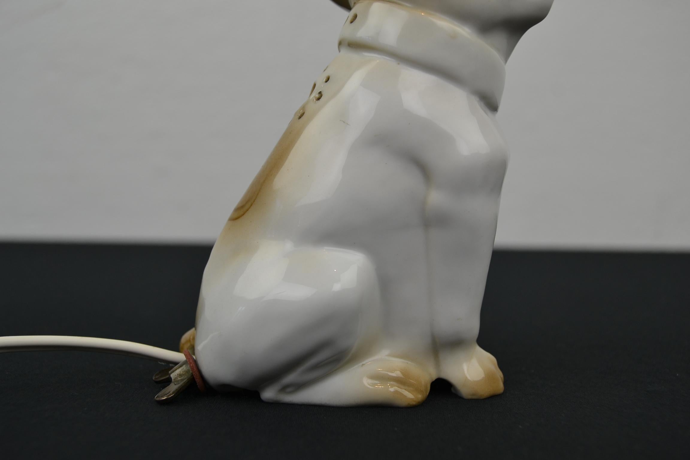 Art Deco French Bulldog Perfume Light For Sale