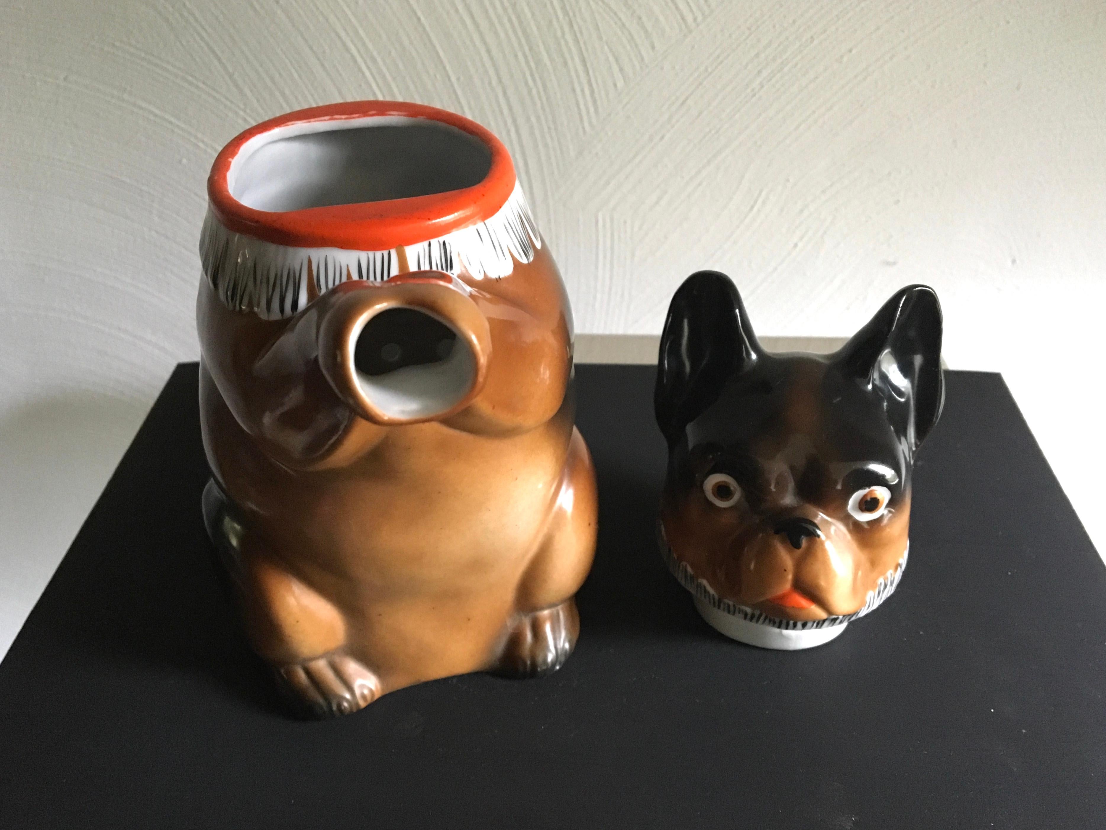 French Bulldog Teapot, 1930s, Germany  For Sale 6