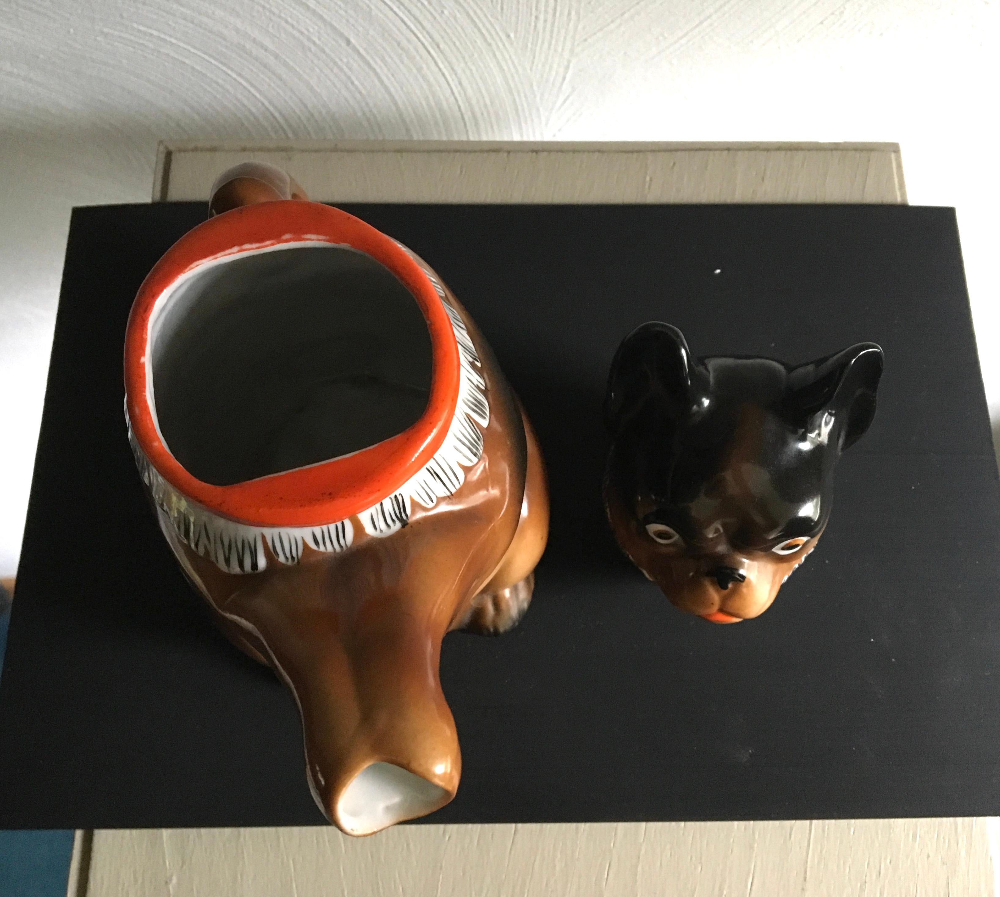 French Bulldog Teapot, 1930s, Germany  For Sale 7