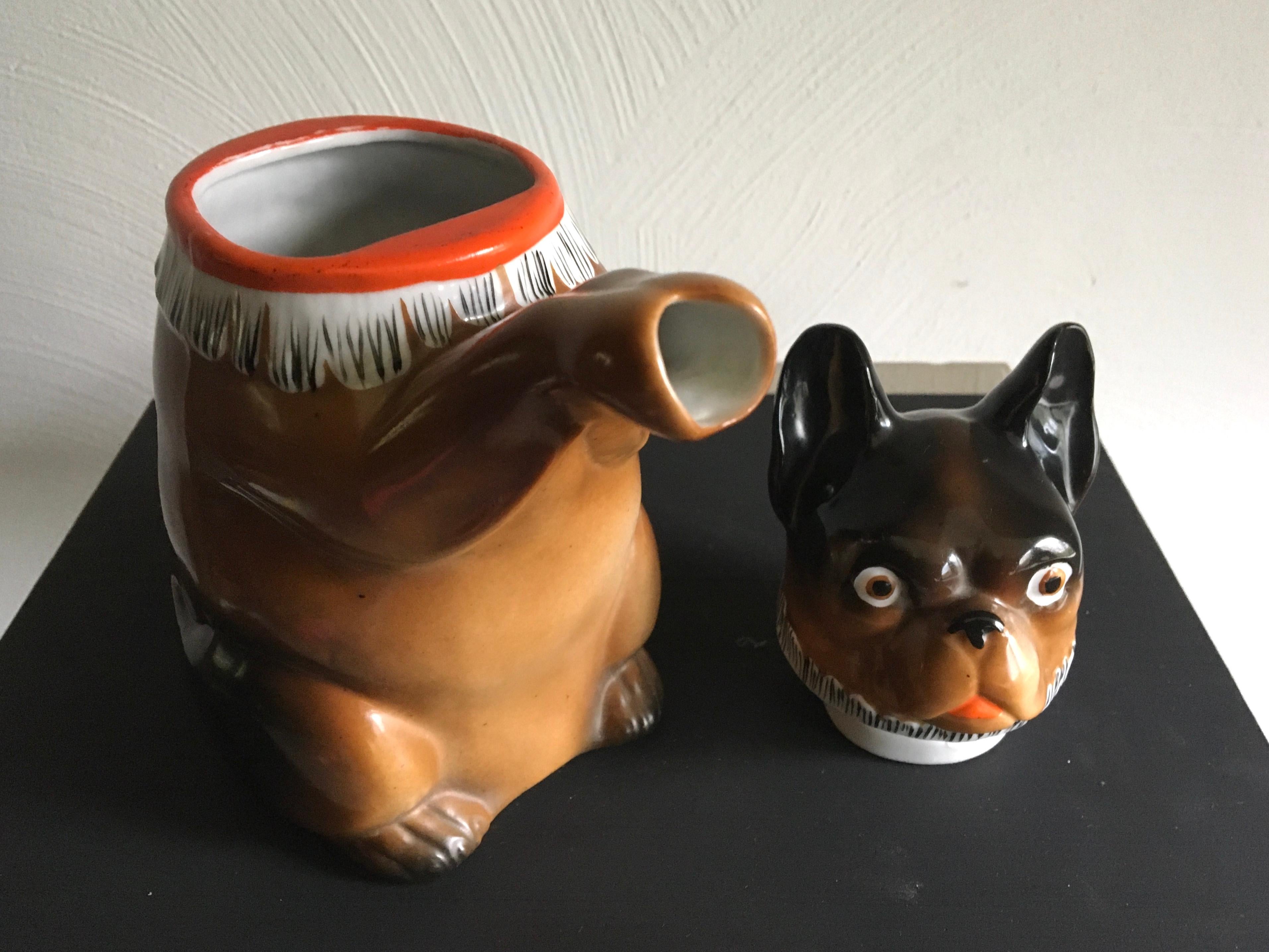French Bulldog Teapot, 1930s, Germany  For Sale 10