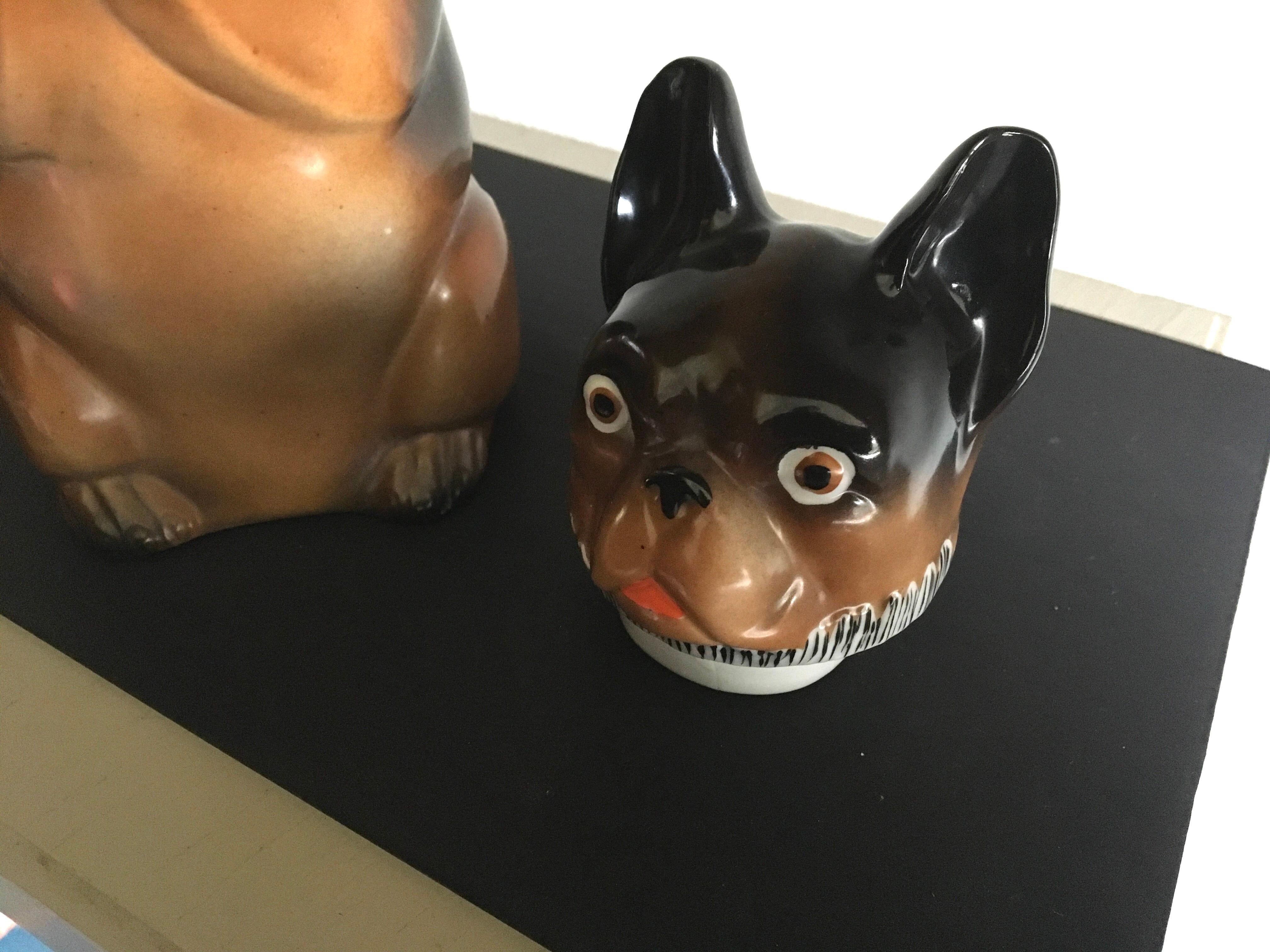 French Bulldog Teapot, 1930s, Germany  For Sale 12