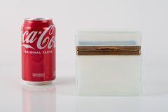 French Bulle de Savon White Opalescent Rectangular Shaped Jewelry Box