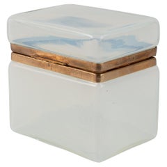 French Bulle de Savon White Opalescent Rectangular Shaped Jewelry Box French Bulle de Savon White Opalescent Rectangular Shaped Jewelry Box