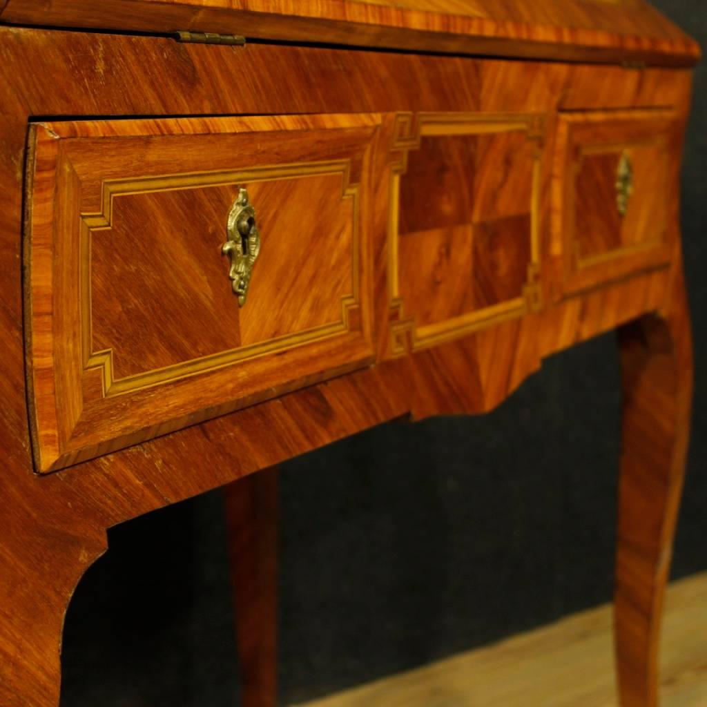 French Bureau in Inlaid Walnut, Rosewood, Maple, Tulipwood and Fruitwood 6