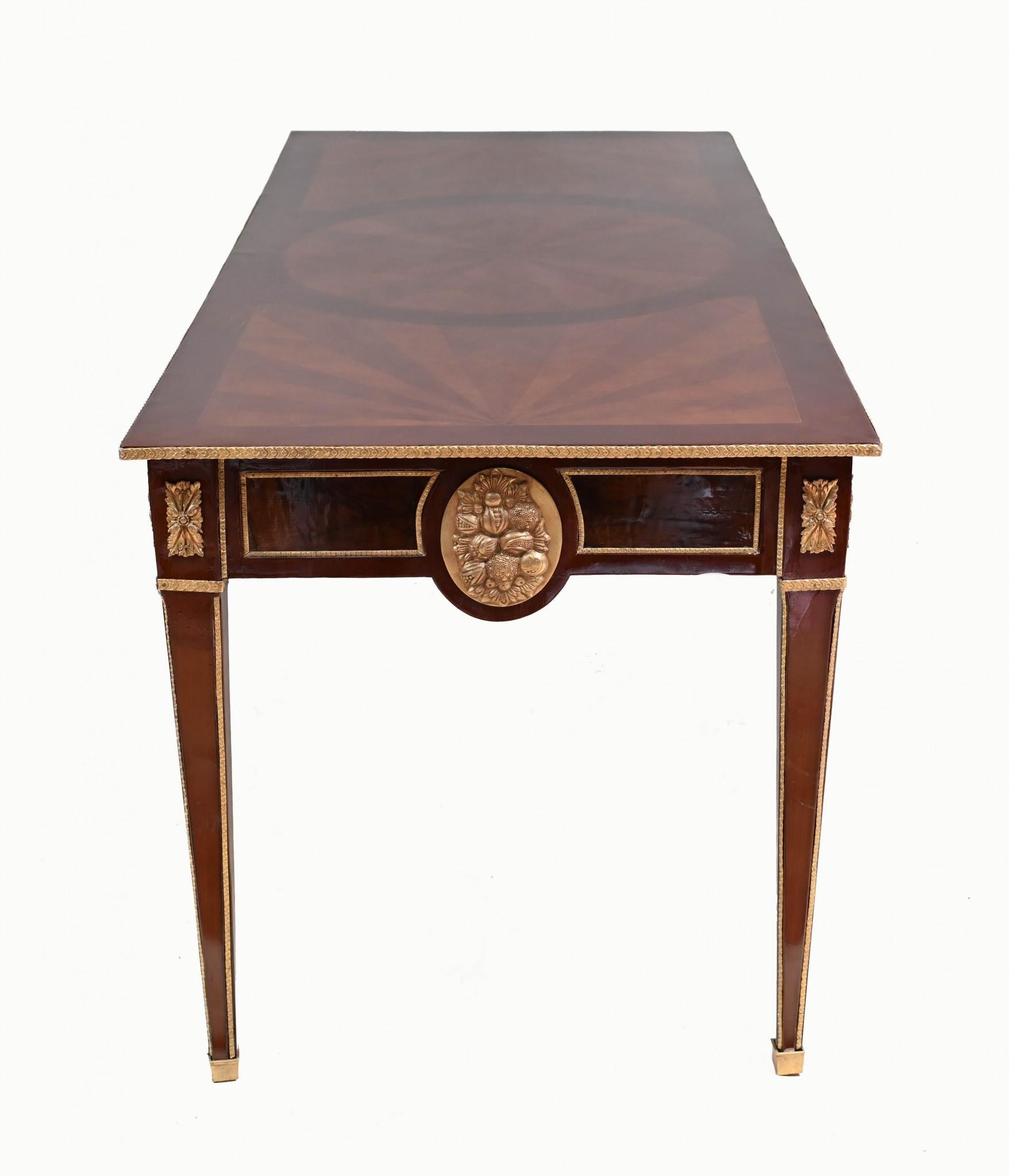 French Bureau Plat Desk Empire Writing Table 5