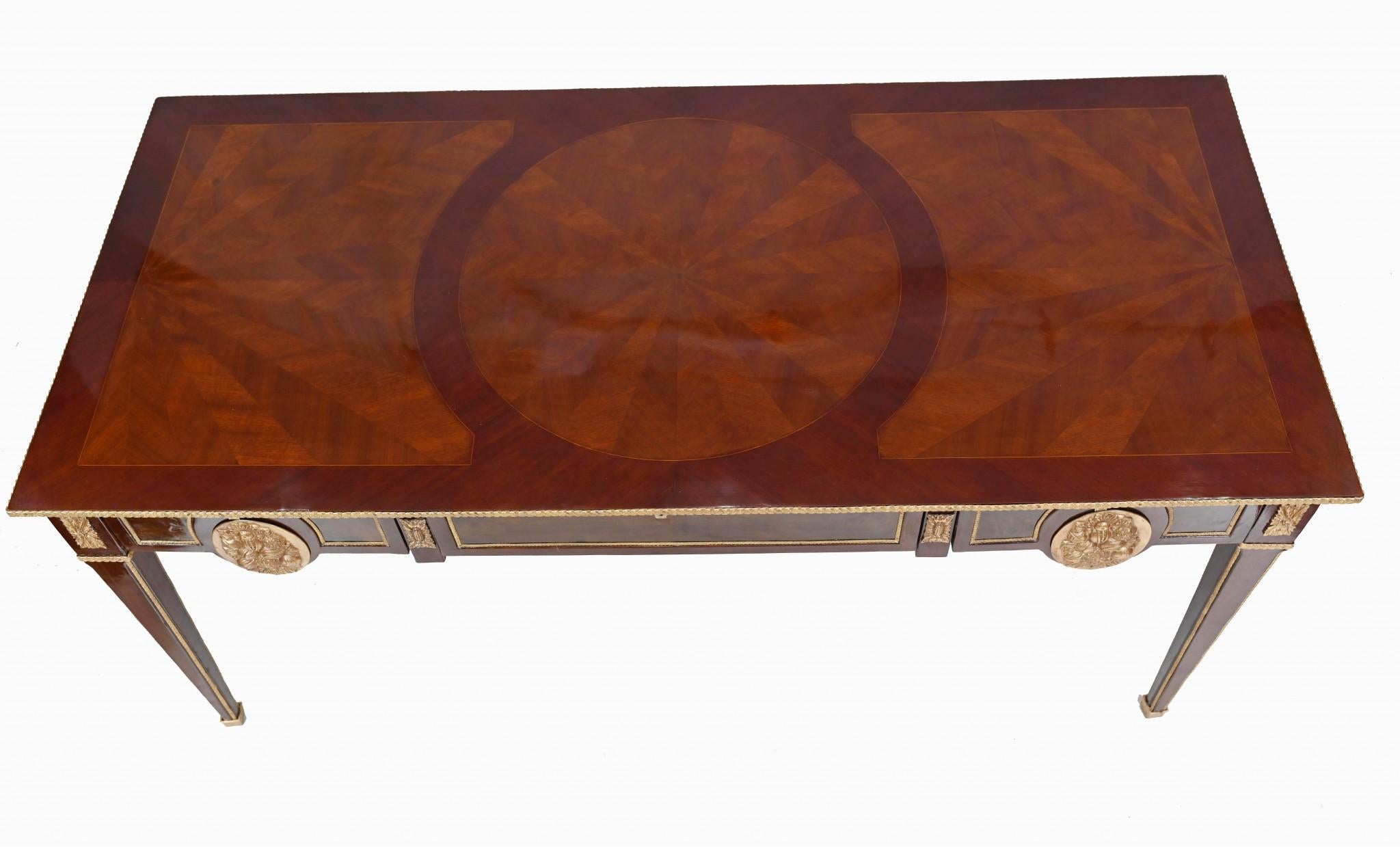 French Bureau Plat Desk Empire Writing Table 1