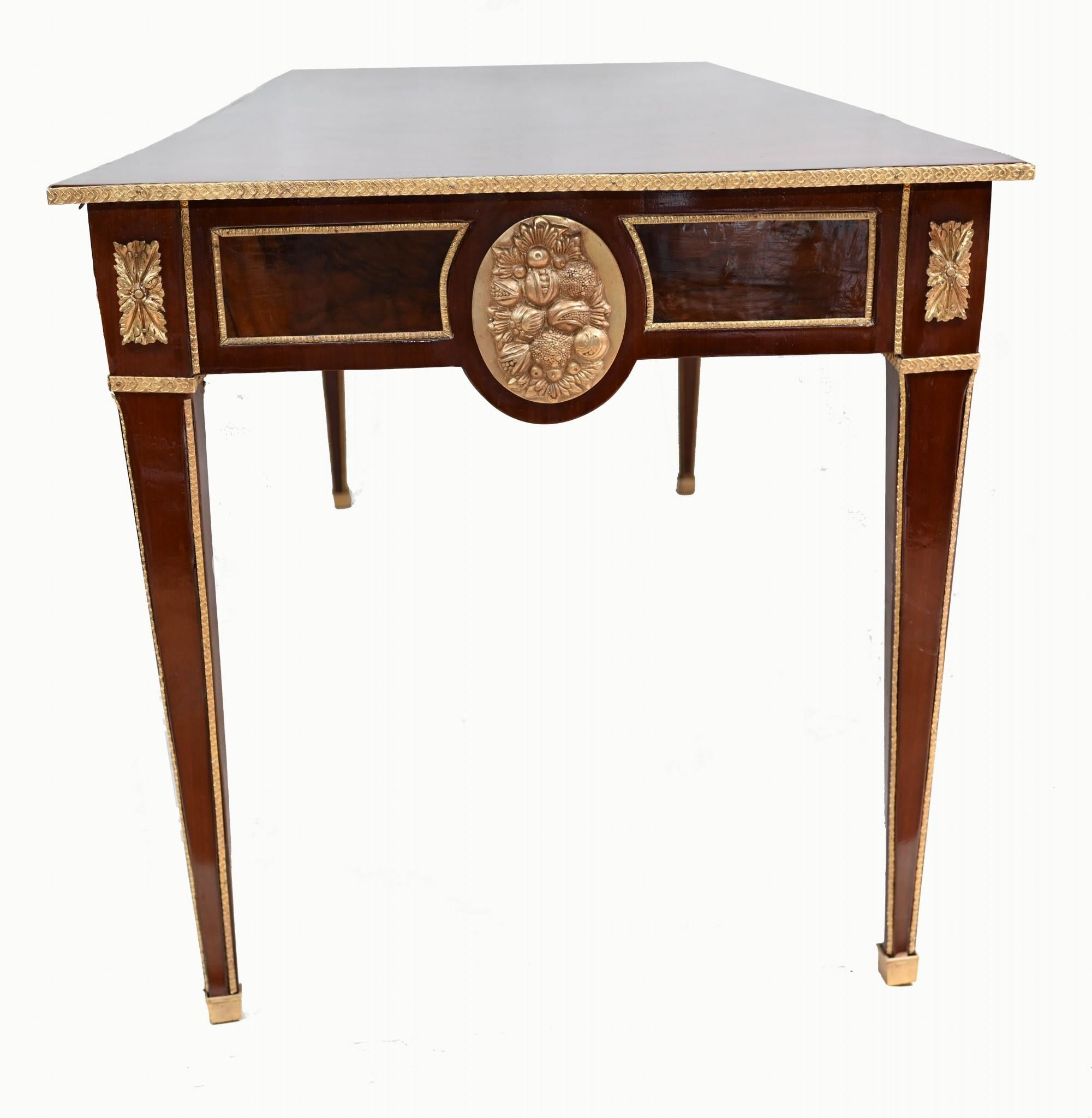 French Bureau Plat Desk Empire Writing Table 4