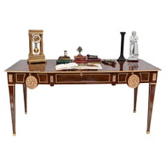 French Bureau Plat Desk Empire Writing Table