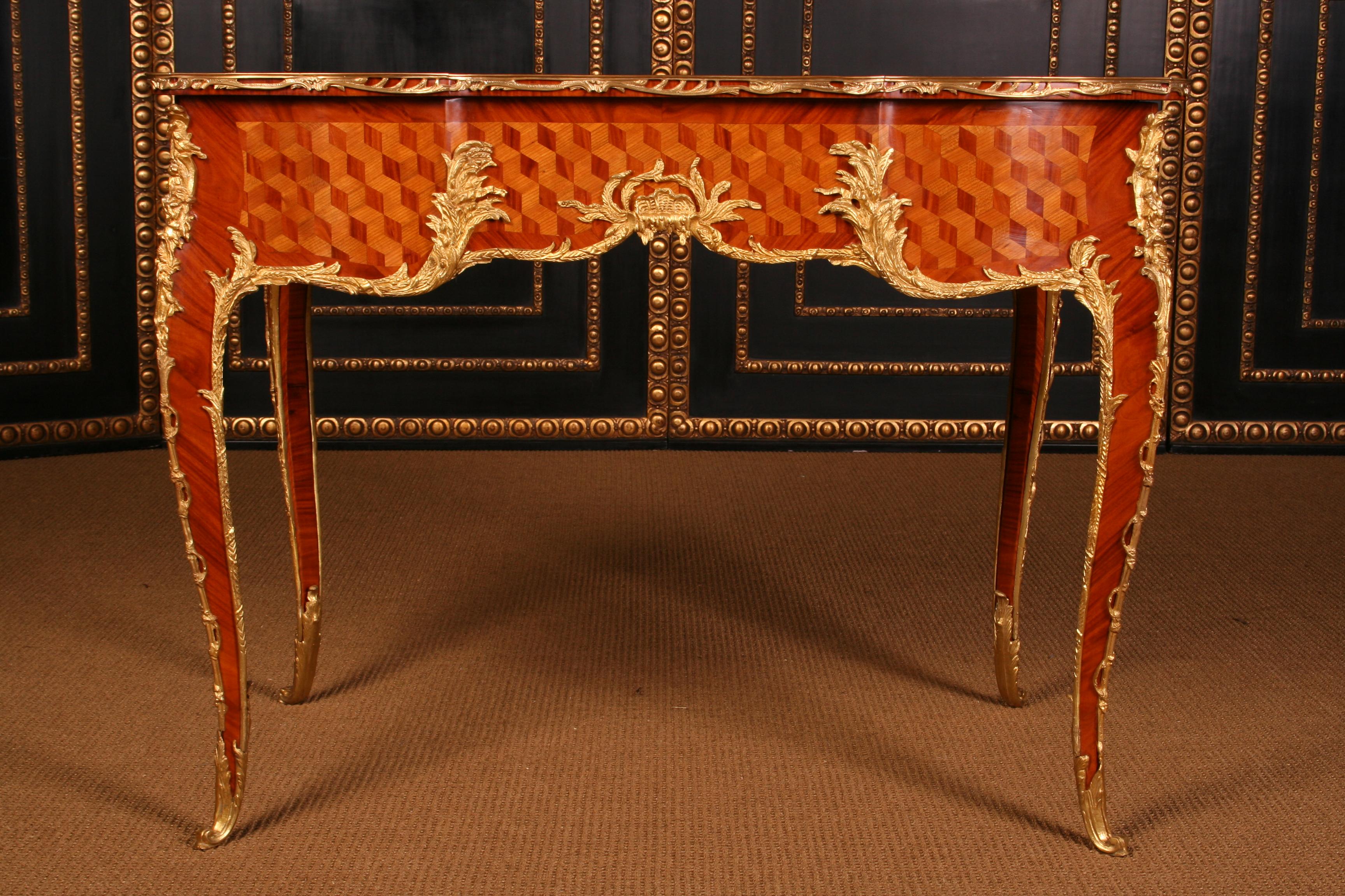French Bureau Plat in Louis XV Style After Francois Linke For Sale 4