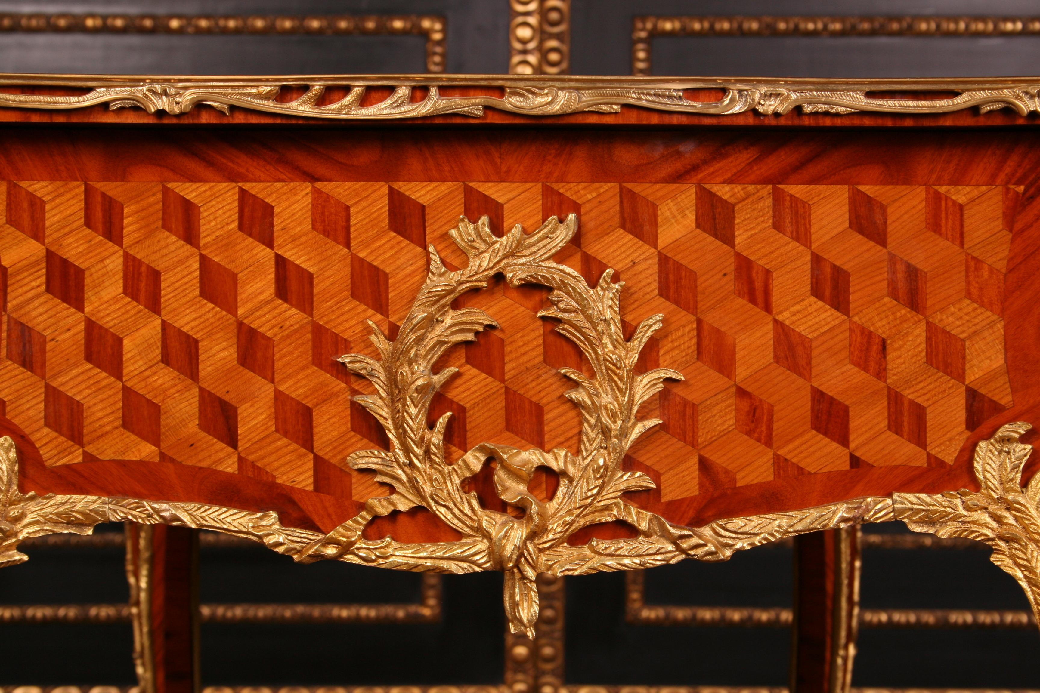 French Bureau Plat in Louis XV Style After Francois Linke For Sale 2