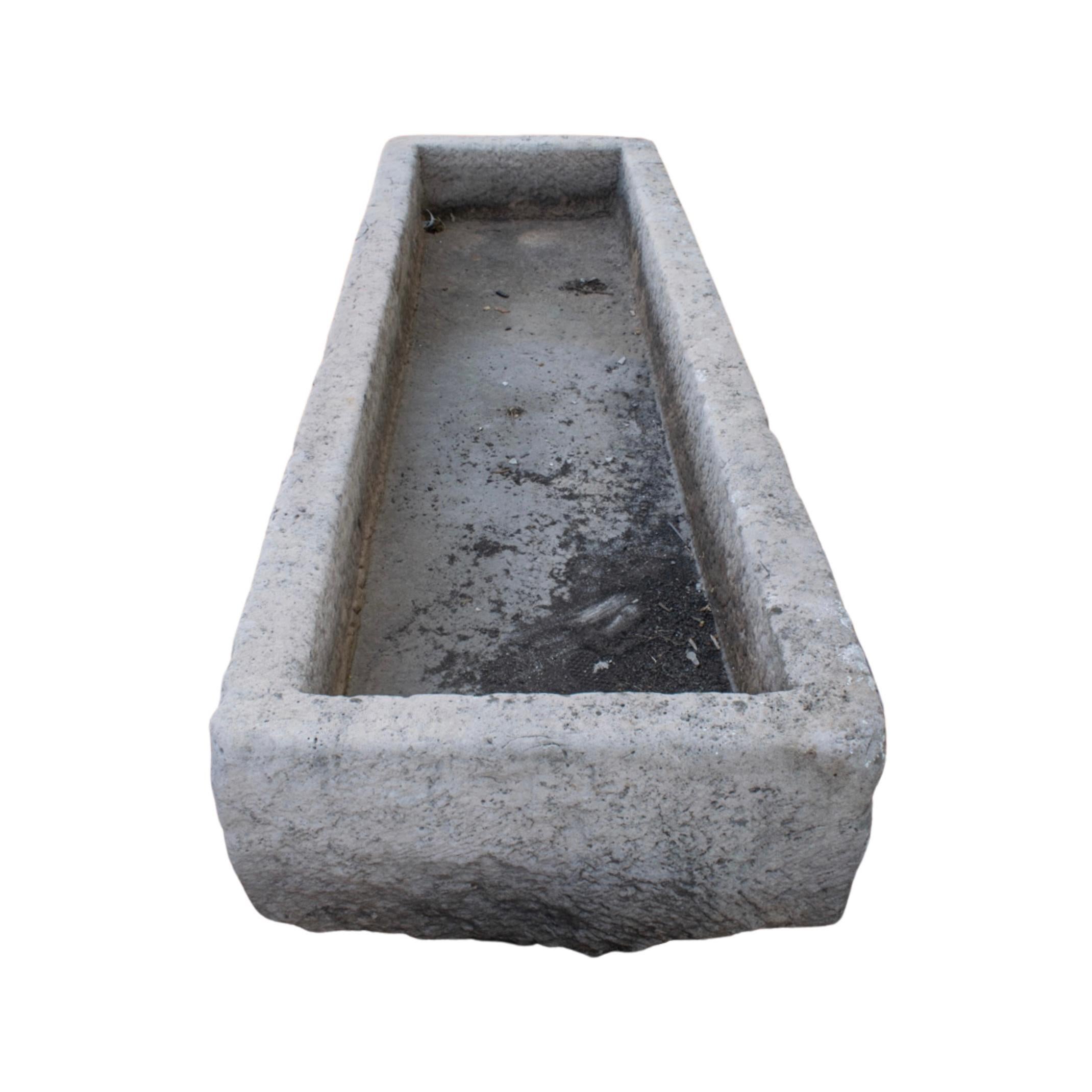 18th Century and Earlier French Burgundy Limestone Trough