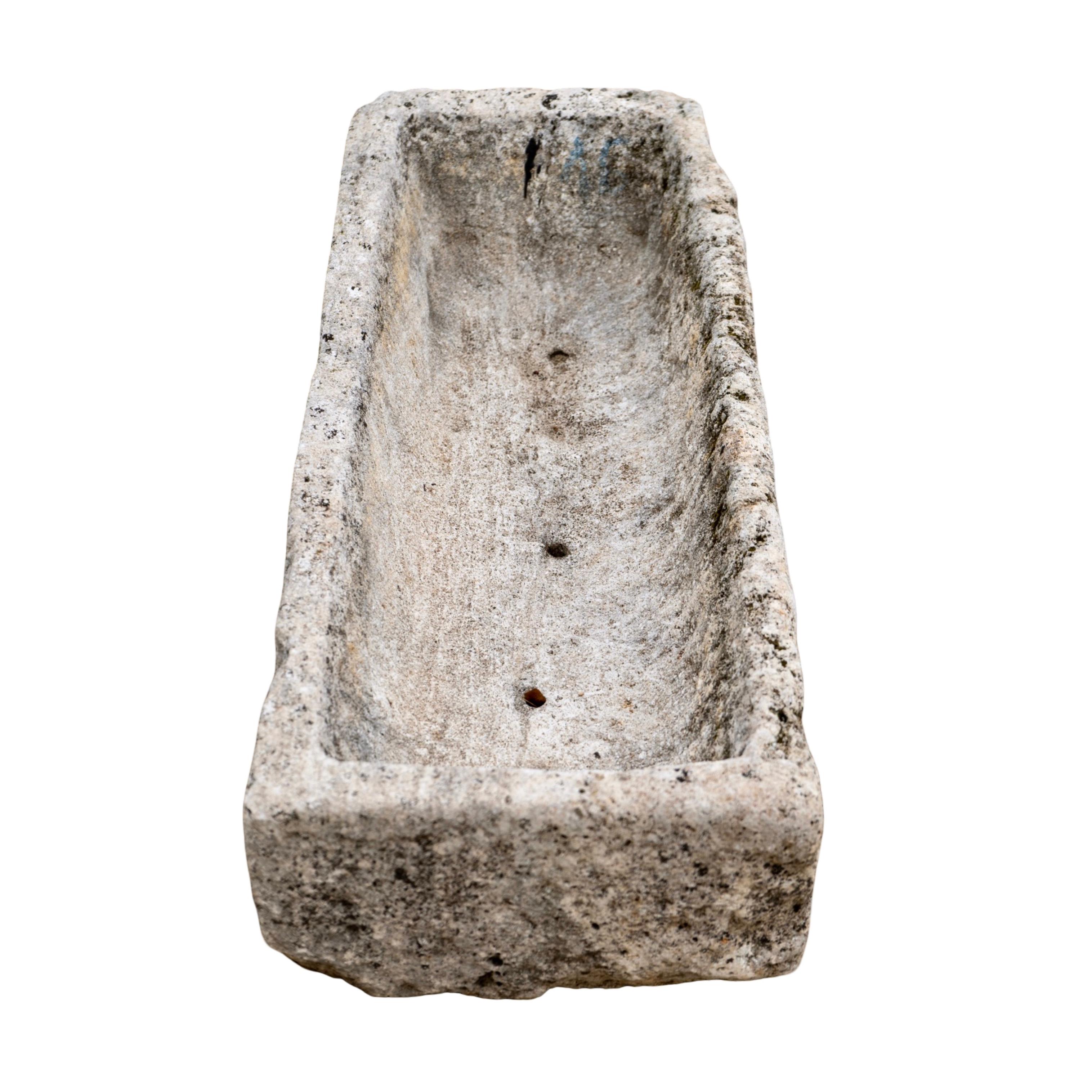 18th Century and Earlier French Burgundy Limestone Trough For Sale
