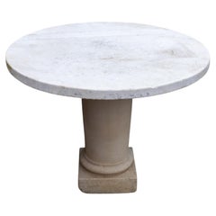 French Burgundy Stone Table