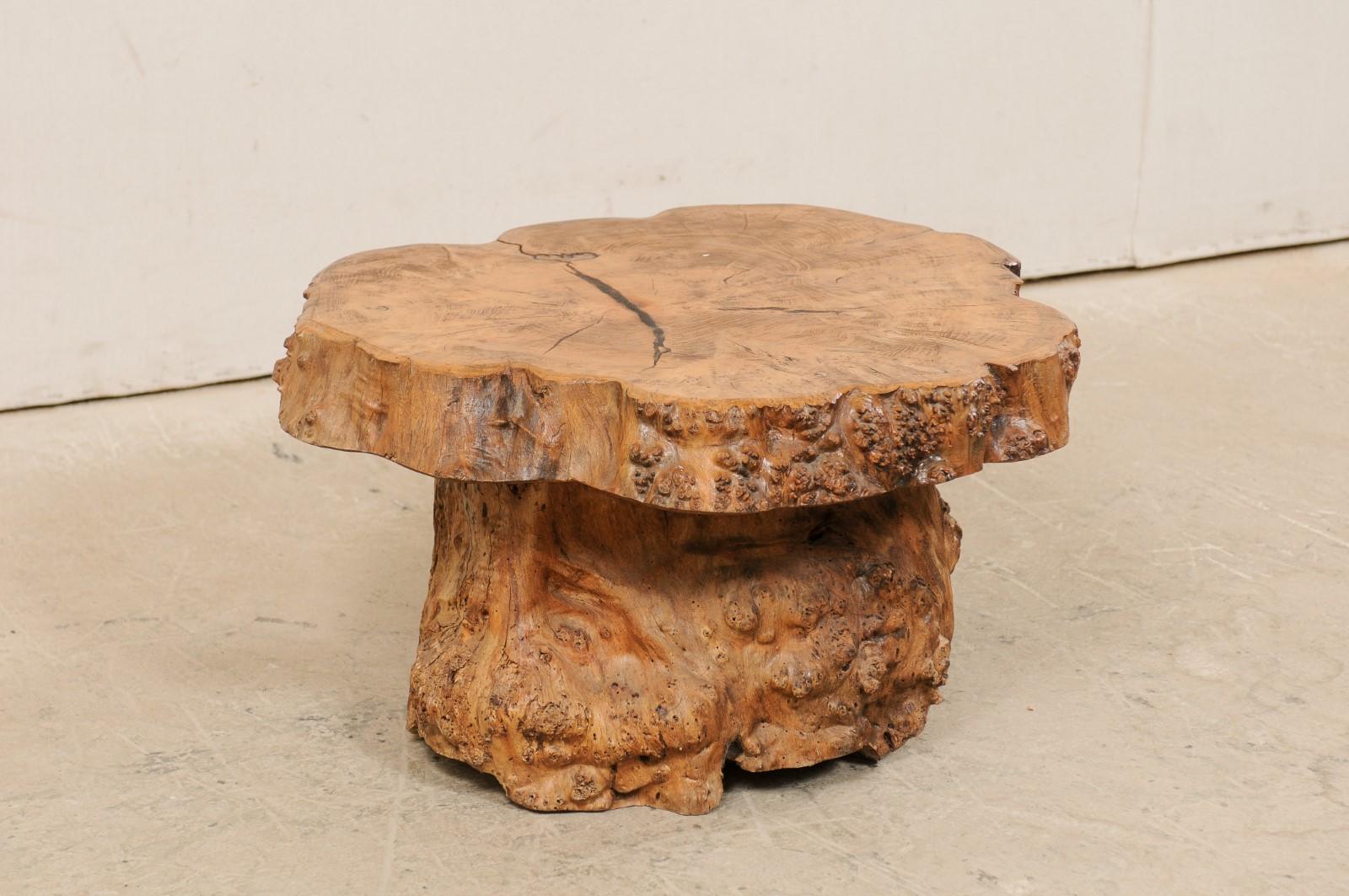 wood burl table