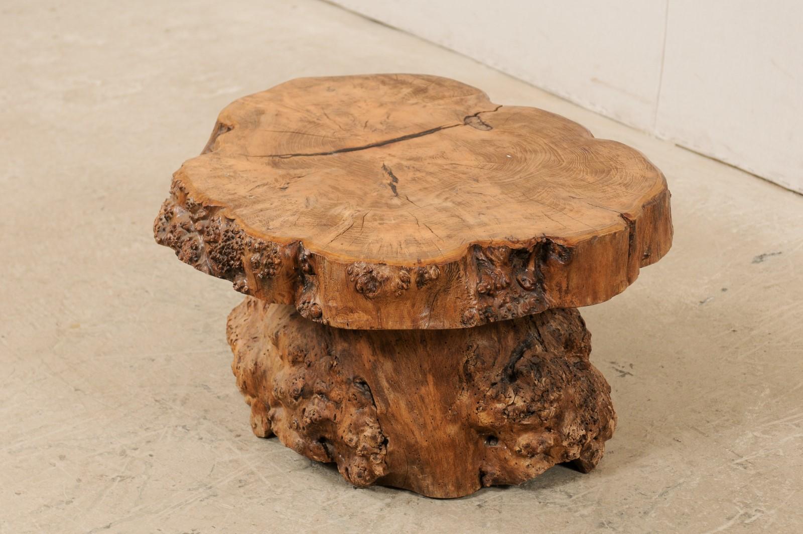 burl wood tables for sale