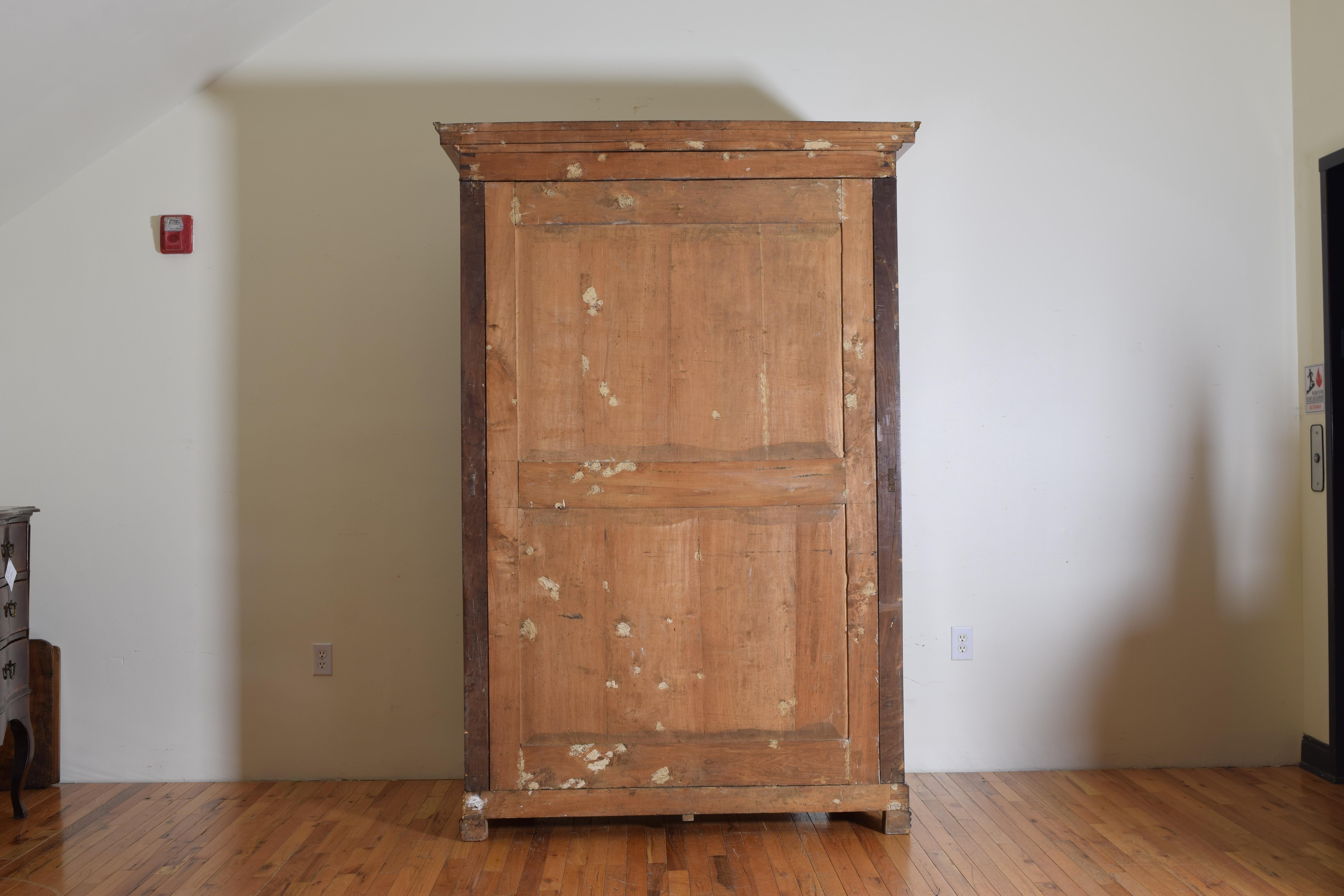 French Burled Maple Veneered Glass-Door Cabinet, circa 1840 12