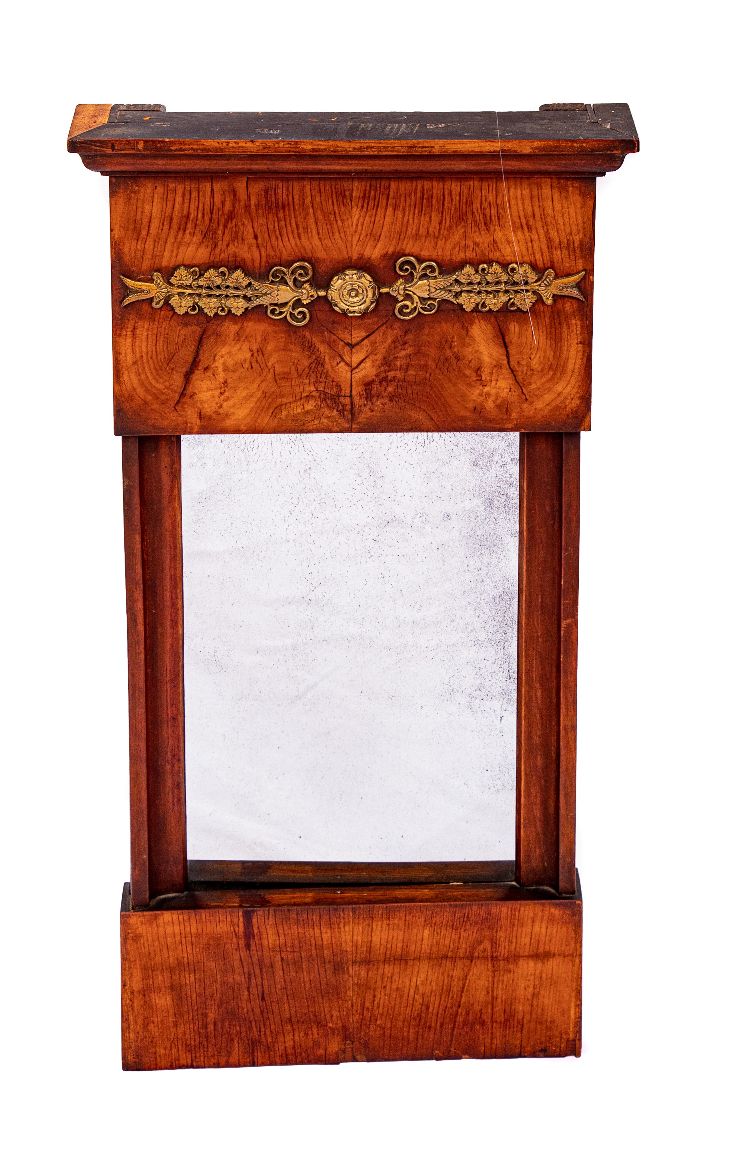 Federal French Burled Wall Mirror For Sale