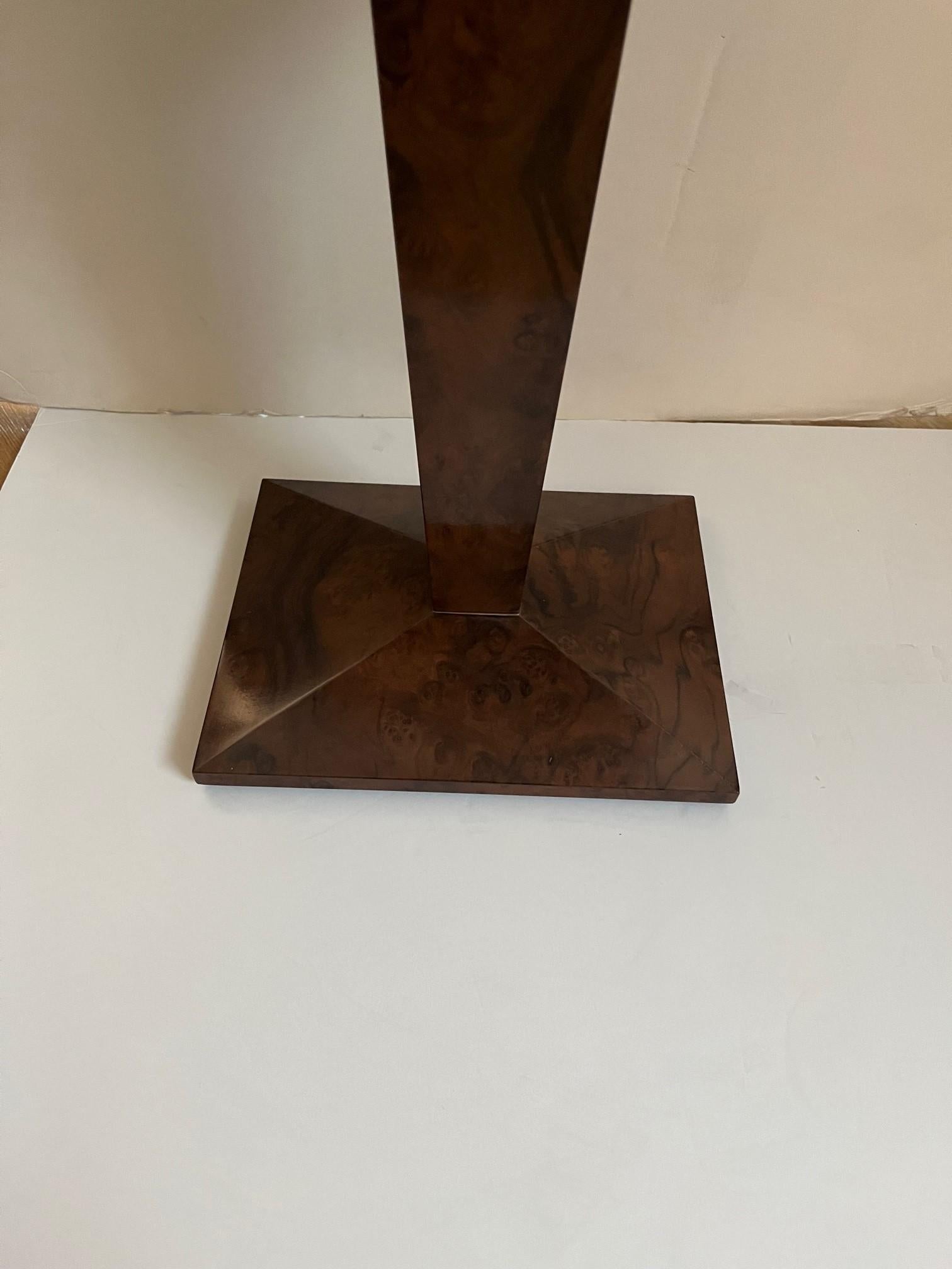 Round and Square French Burled Walnut Side Tables  For Sale 2