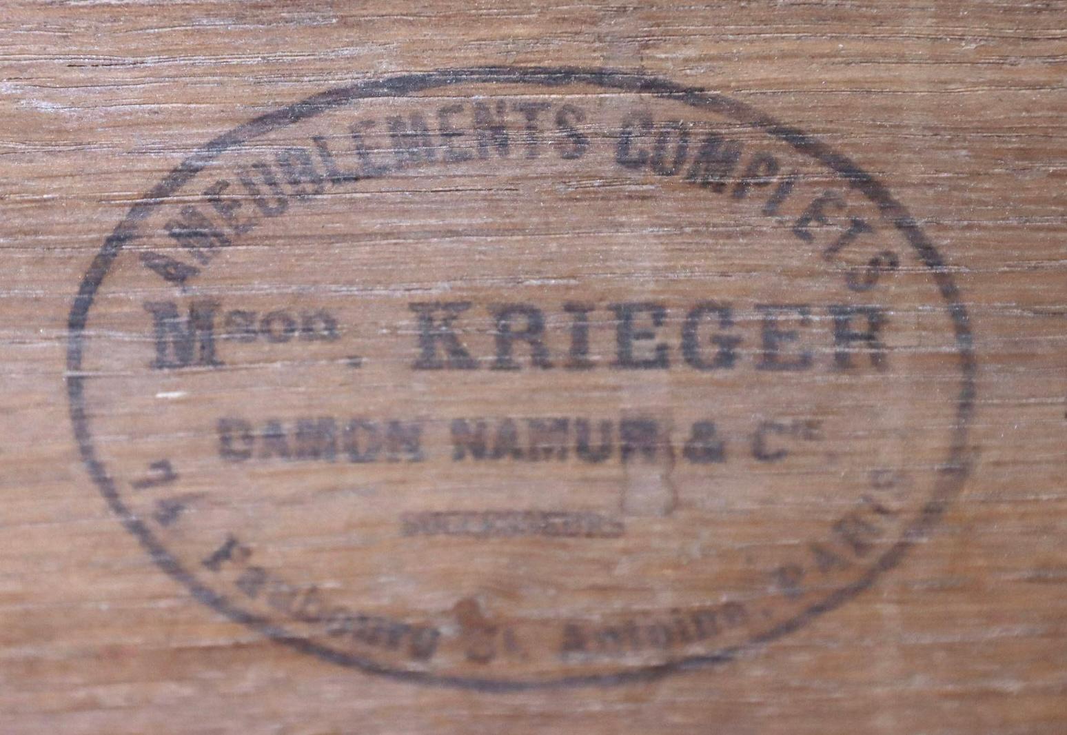 Letto francese in radica e finto bambù di Maison Krieger in vendita 2