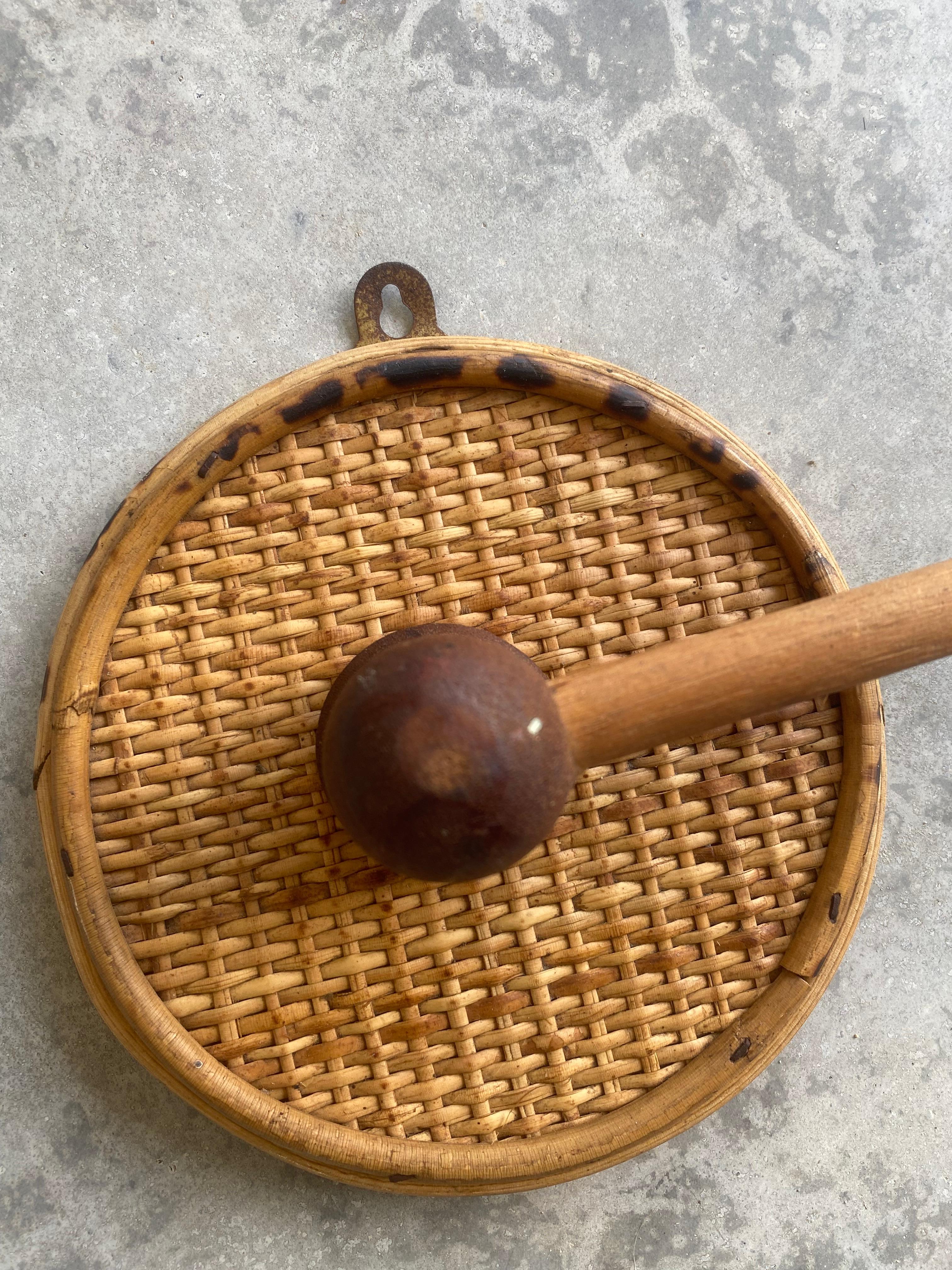 Toallero francés de bambú quemado en venta 5