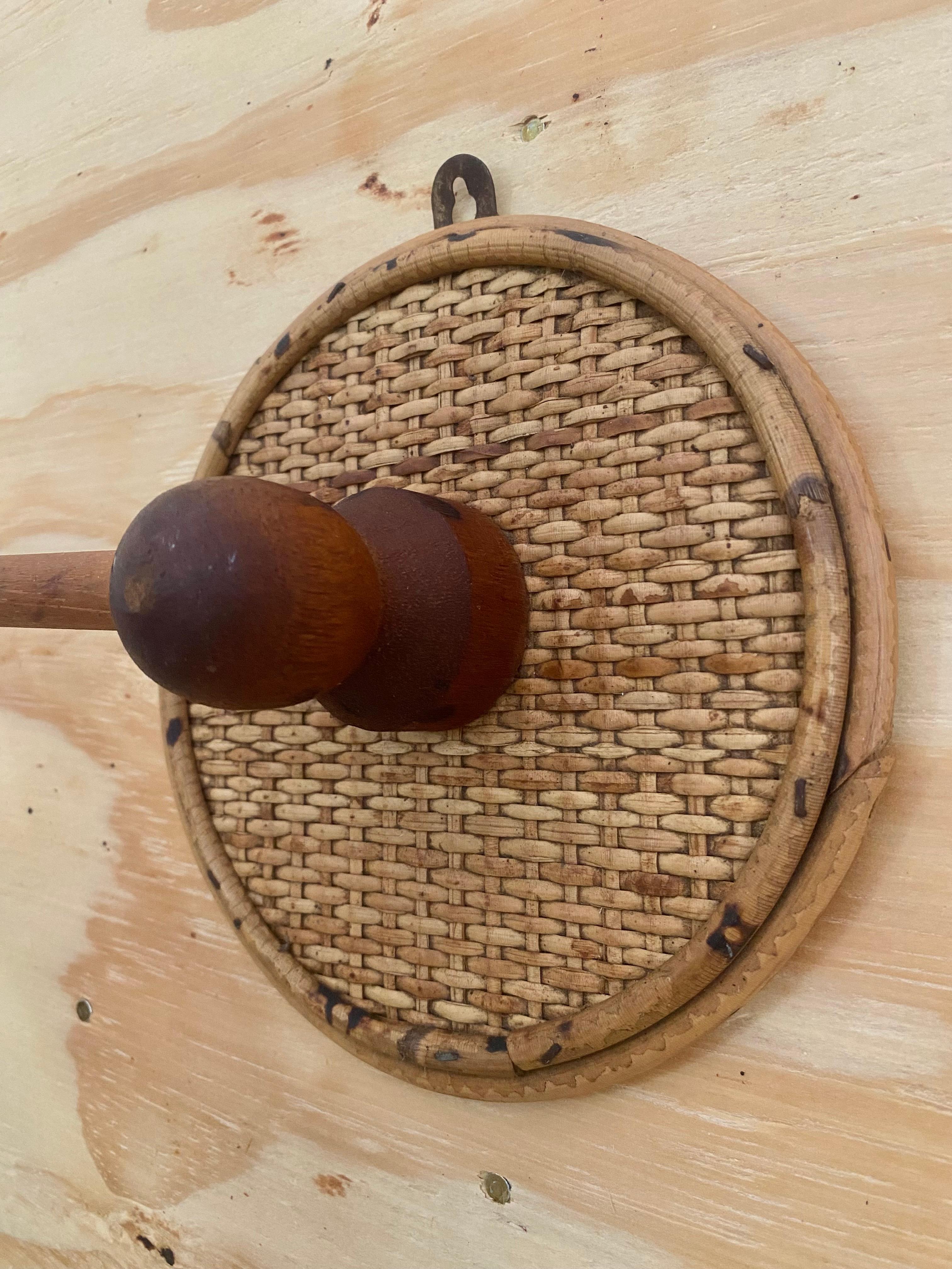 Toallero francés de bambú quemado en venta 8