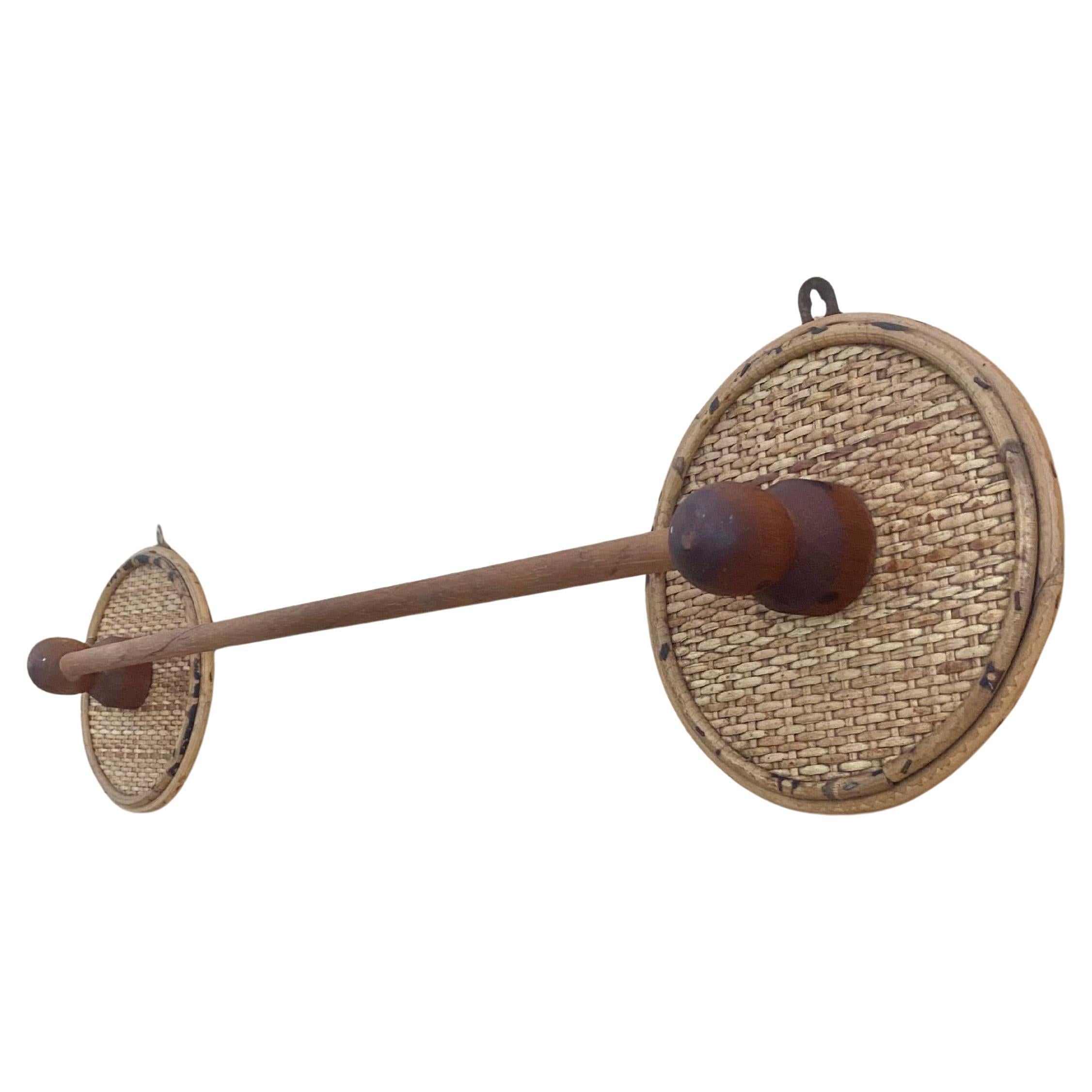 Toallero francés de bambú quemado en venta