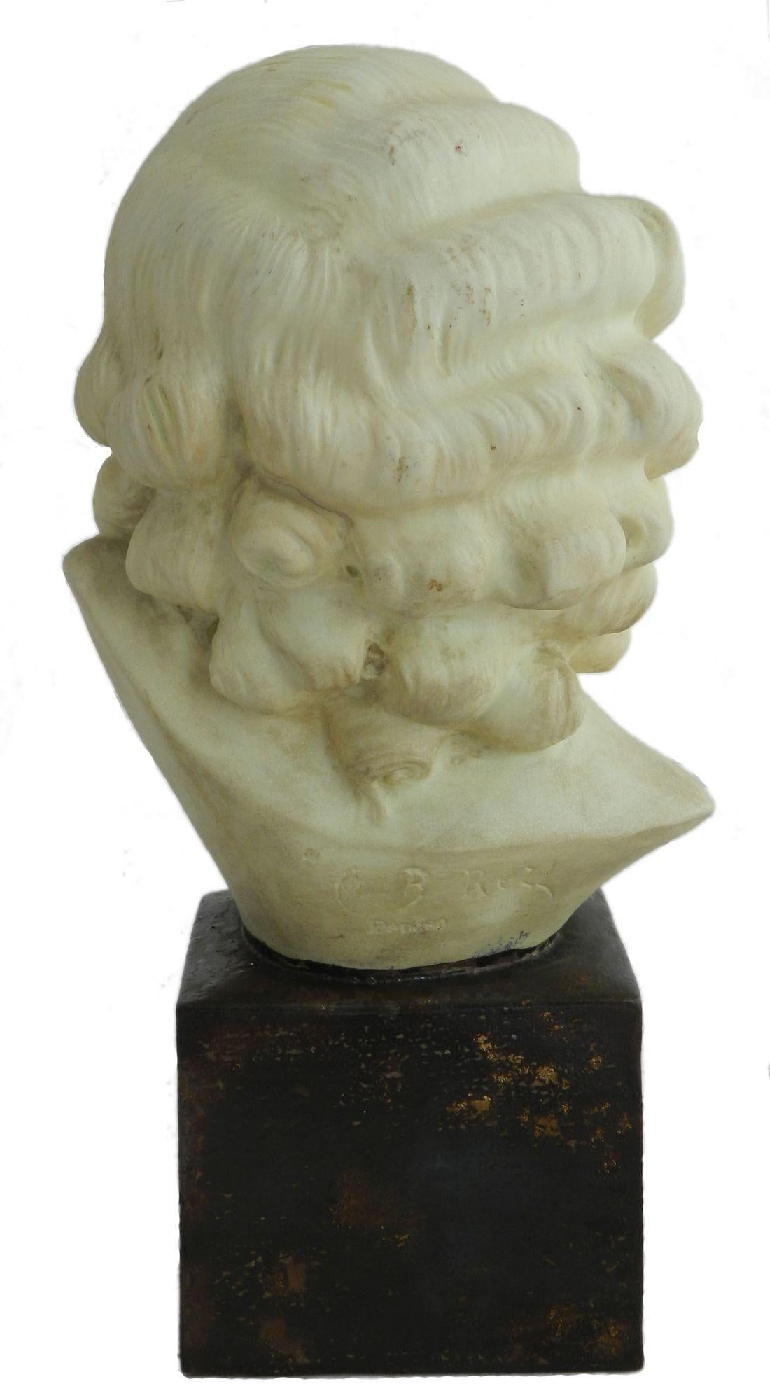 French Bust of Girl c1920 Signed In Good Condition For Sale In Mimizan, FR