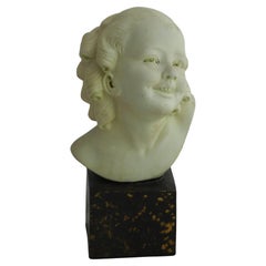 French Bust of Girl c1920 Signed