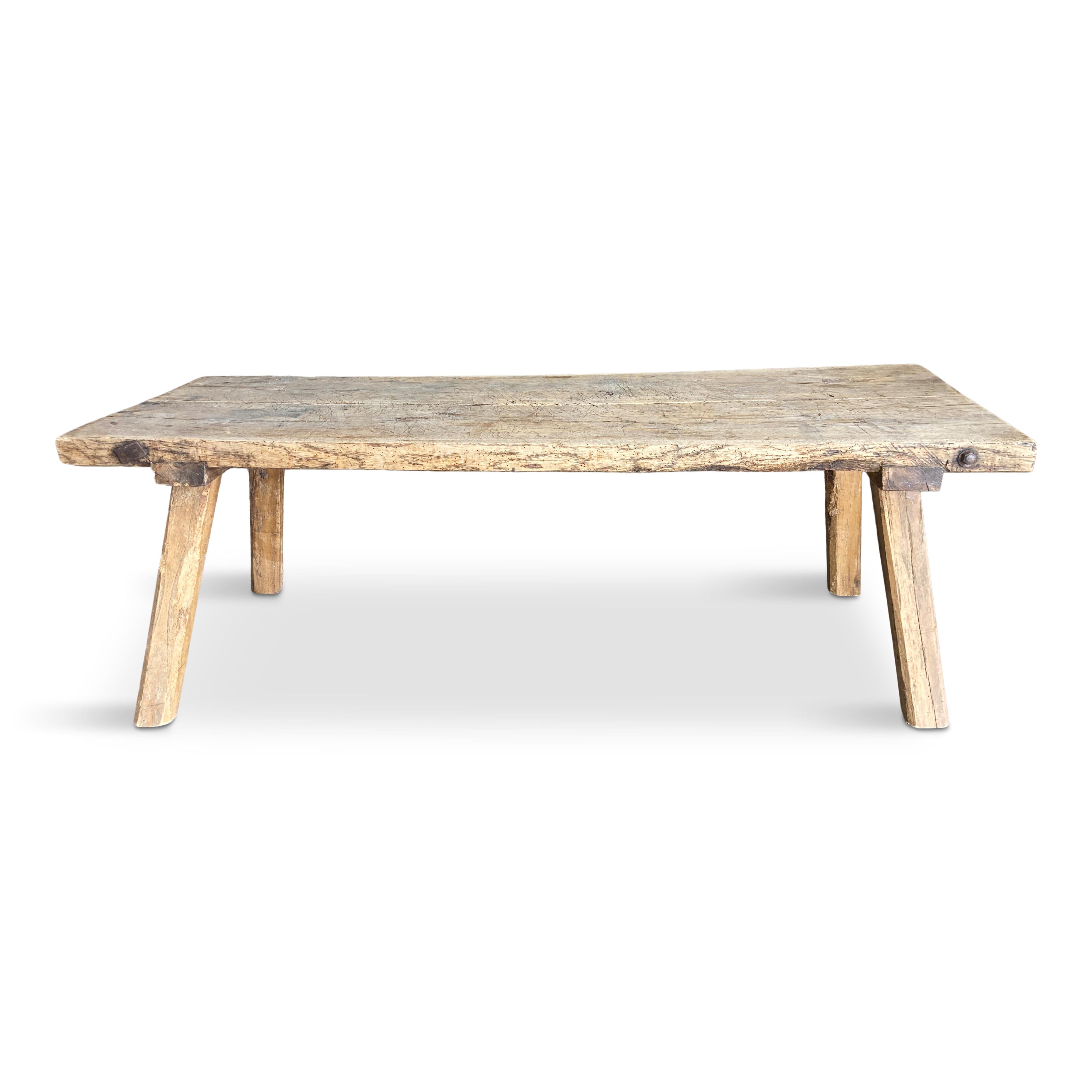 French Butcher Block Coffee Table