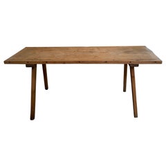 French Butcher Block Console Table