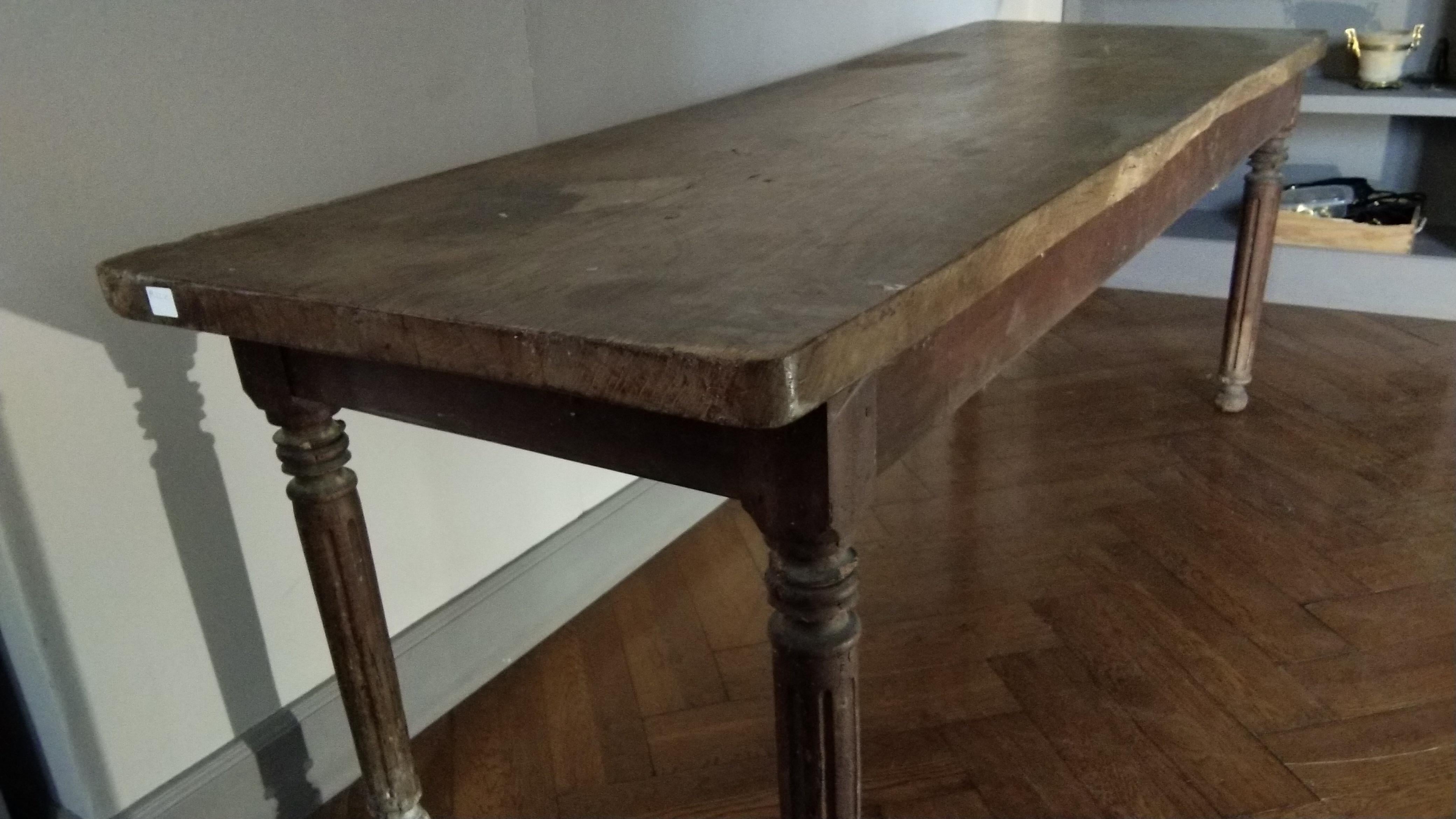 Beech French Butcher Table, circa 1880 For Sale