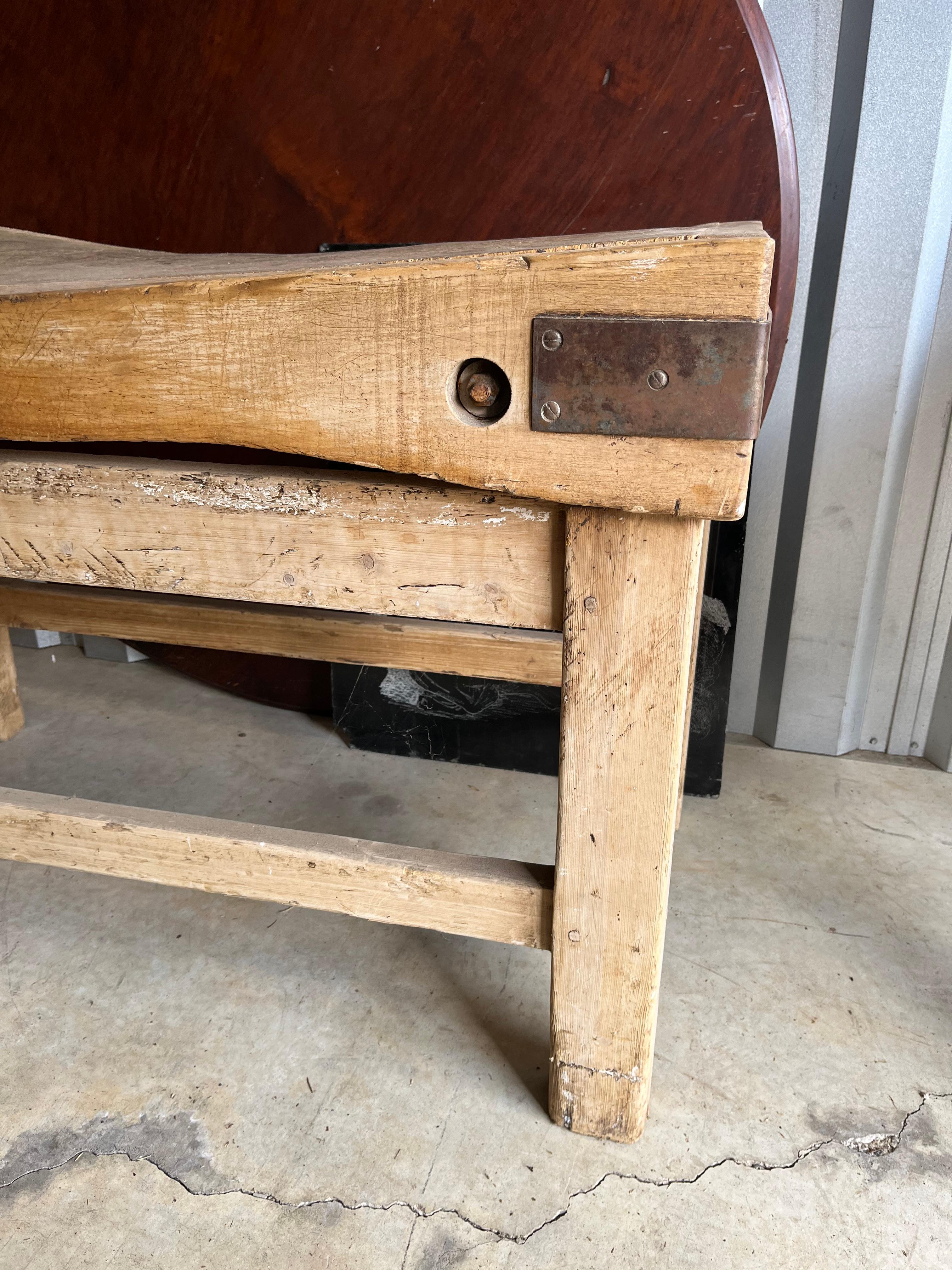 Wood French Butcher’s Block Table