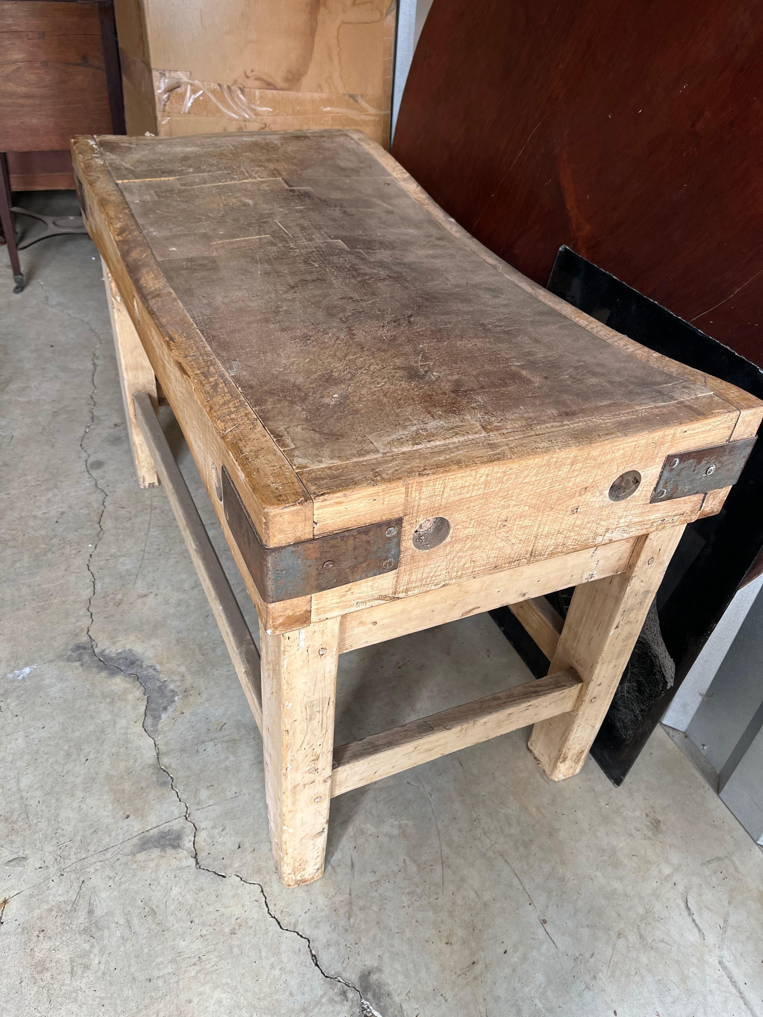 French Butcher’s Block Table 1