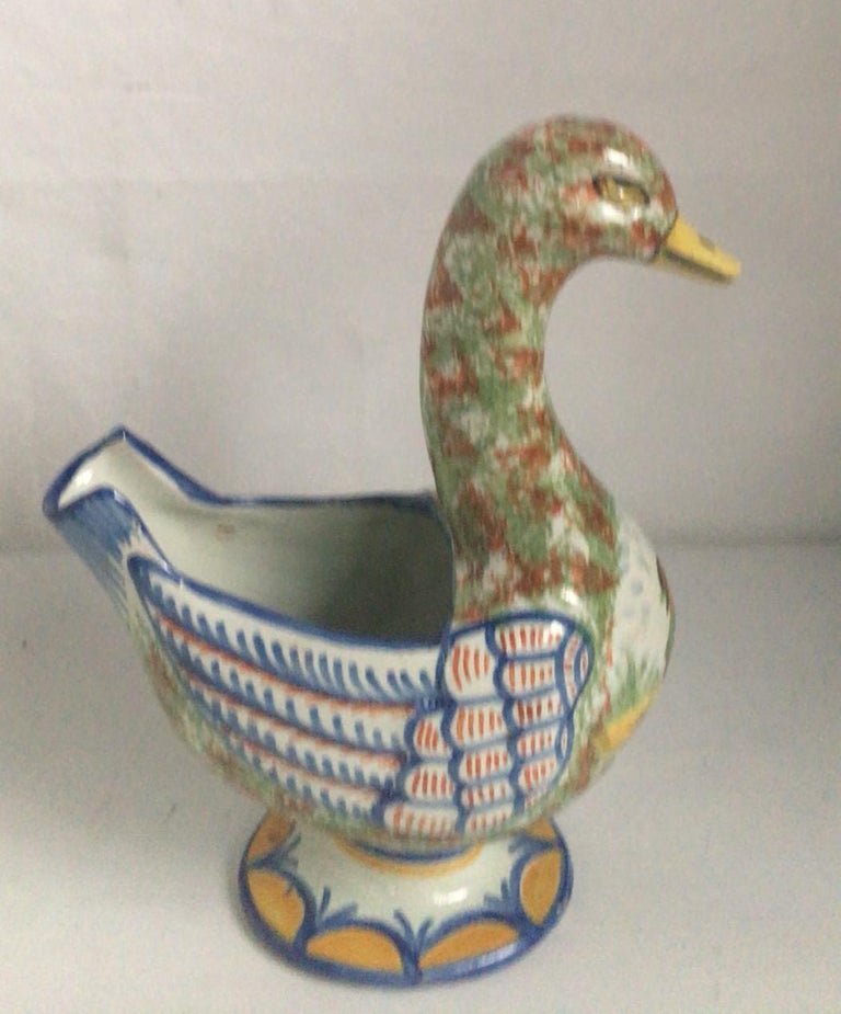 French Butter Dish with Man Playing Bagpipe Quimper at 1stDibs