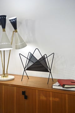 French “Butterfly” magazine rack by Mathieu Matégot 1950s