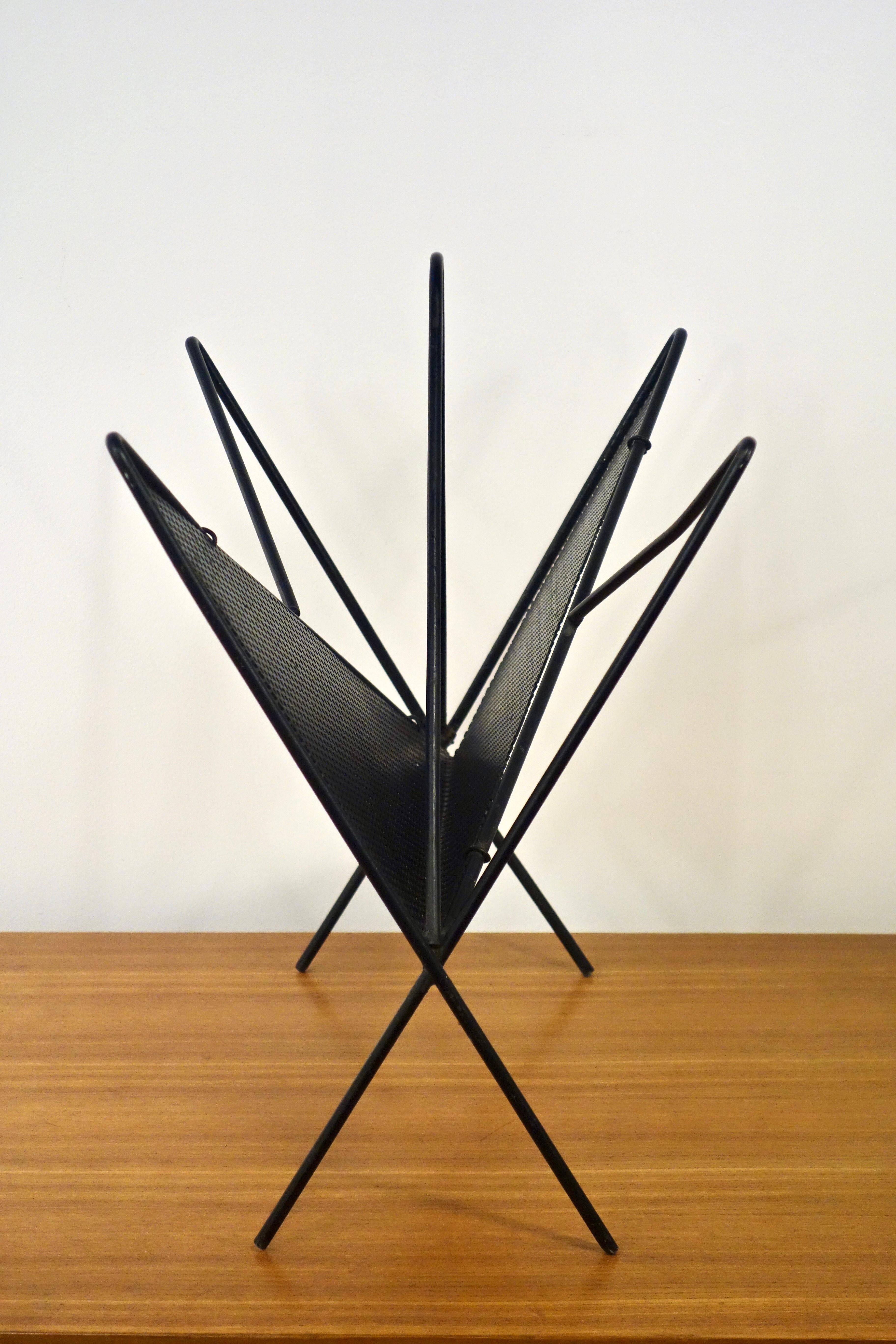 20th Century French “Butterfly” magazine rack by Mathieu Matégot 1950s For Sale