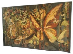Tapisserie en laine "Butterfly" d'Hervé Lelong:: France:: années 1960