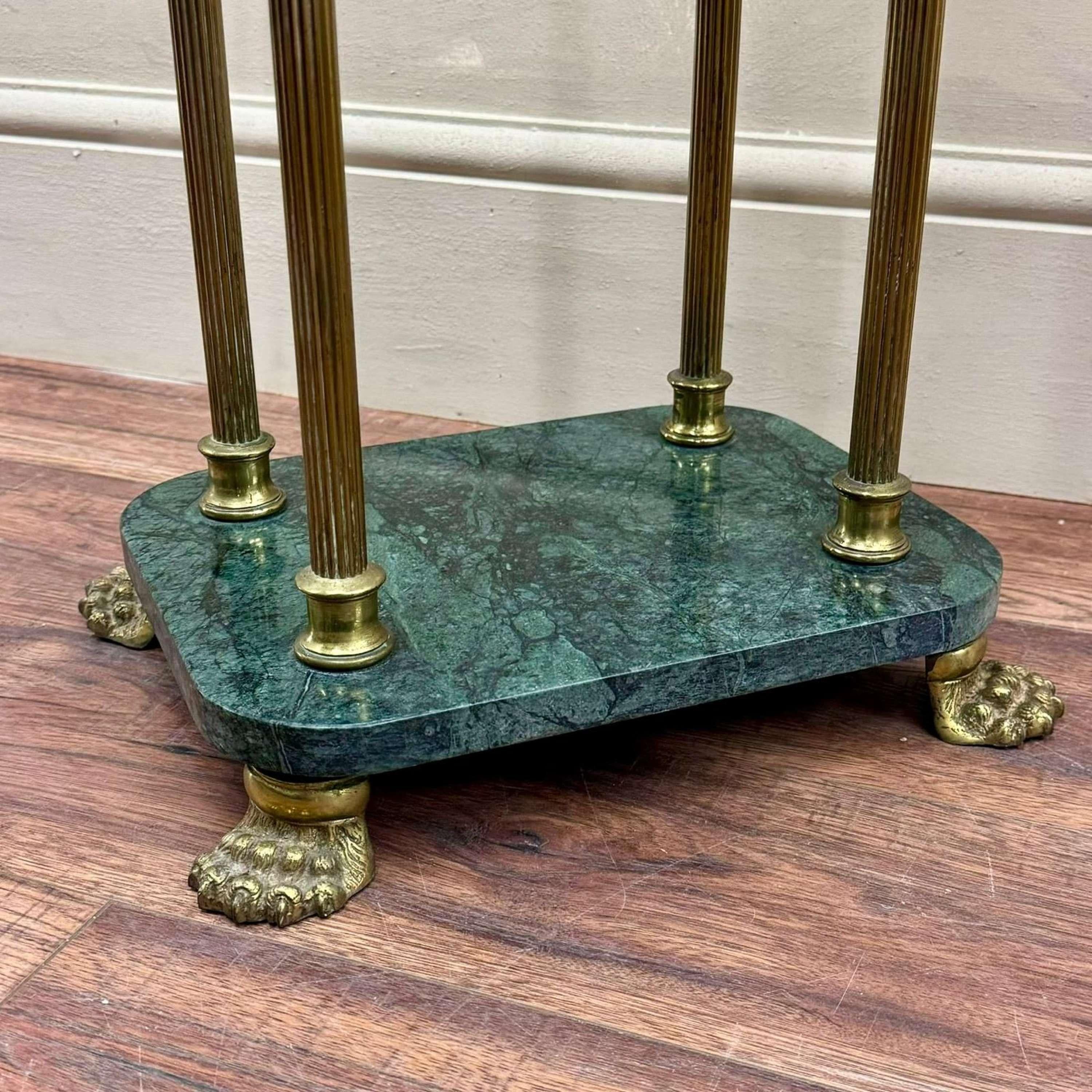  French c1930 Marble and Brass Pedestal For Sale 3
