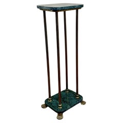Used  French c1930 Marble and Brass Pedestal