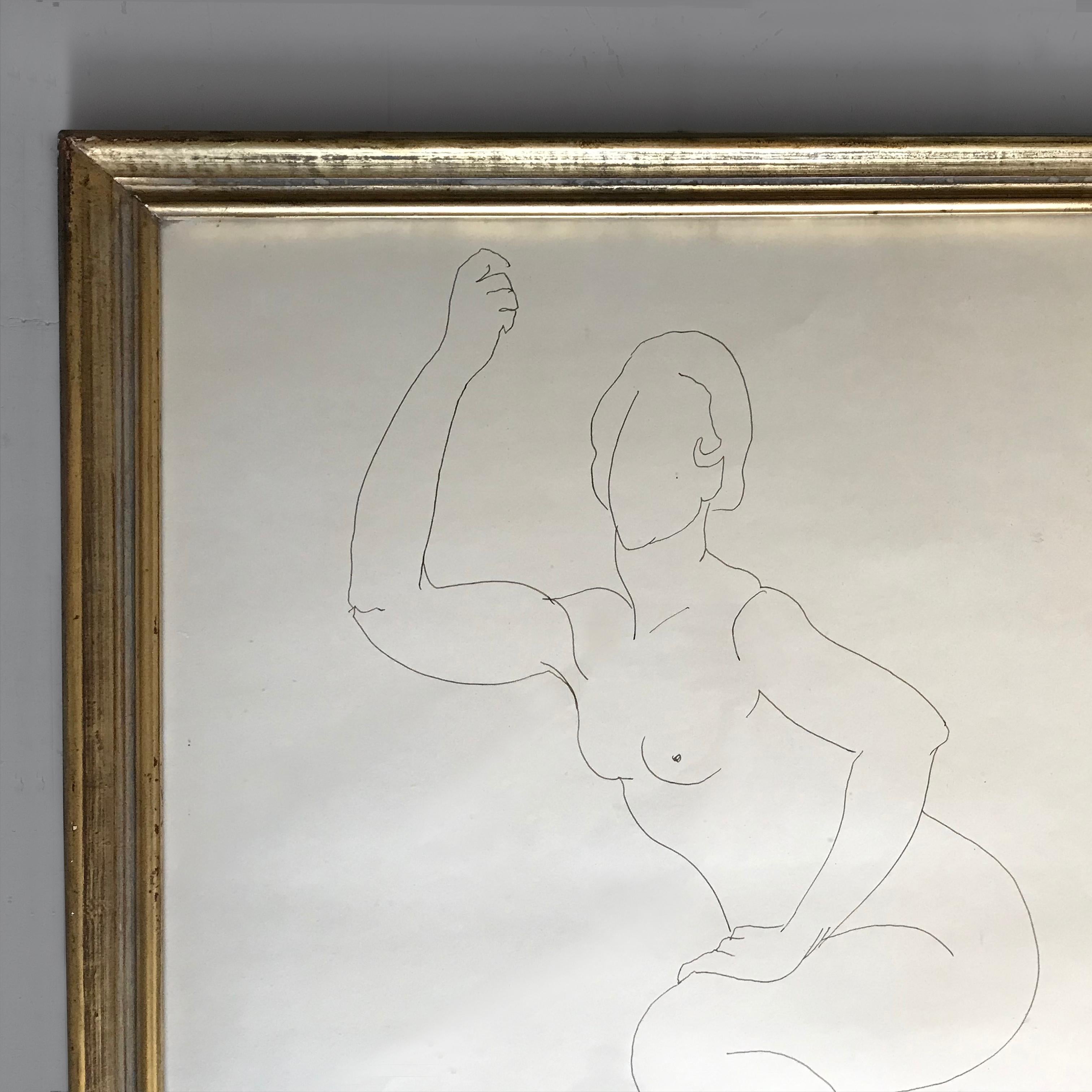 French, c.1930s, Pen and Ink Drawing In Excellent Condition In London, GB