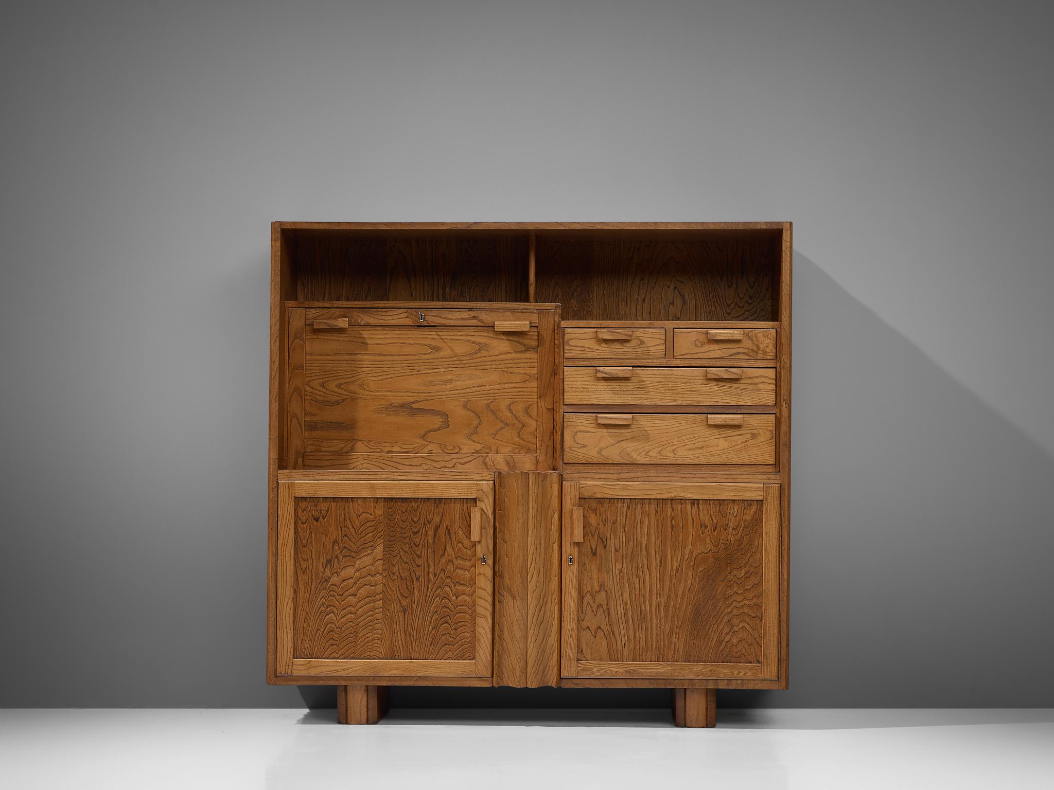 Mid-Century Modern French Cabinet in Ash, 1960s