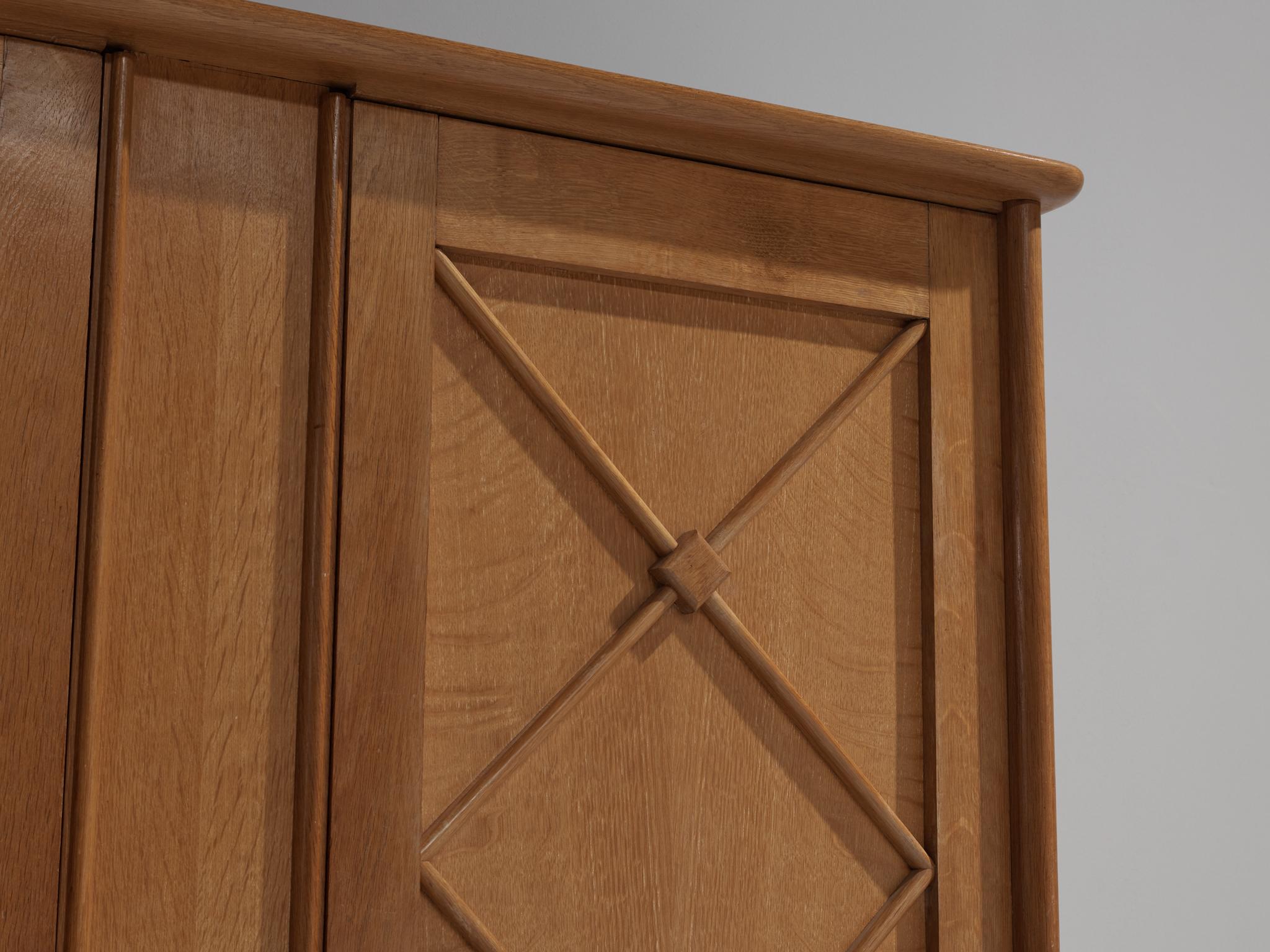 French Cabinet in Oak With Geometrical Detailing 2