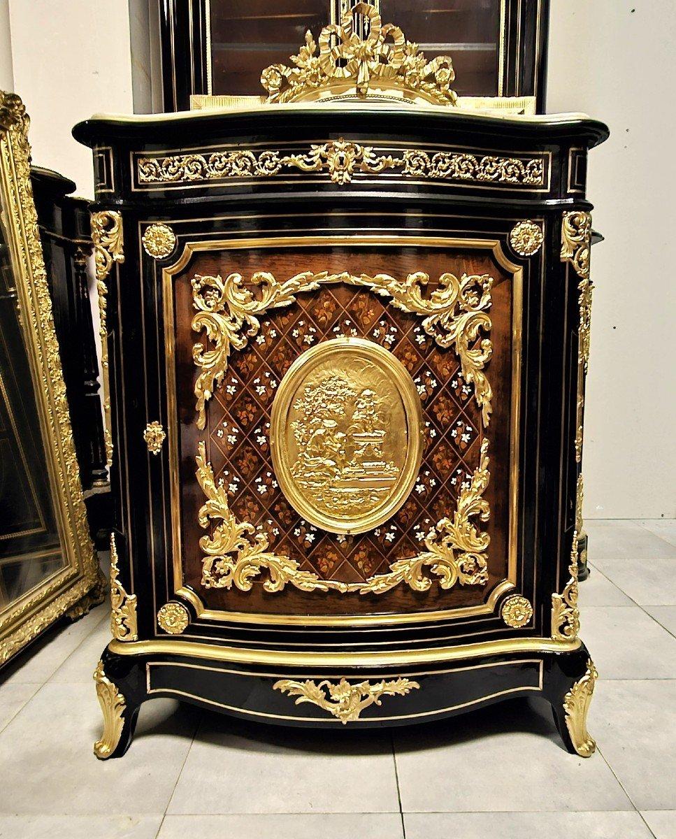 Mid-19th Century French Cabinet Napoleon III and Boulle Brass Gilt Bronze 19th Century