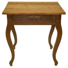 French Cabriole Leg One Drawer Table