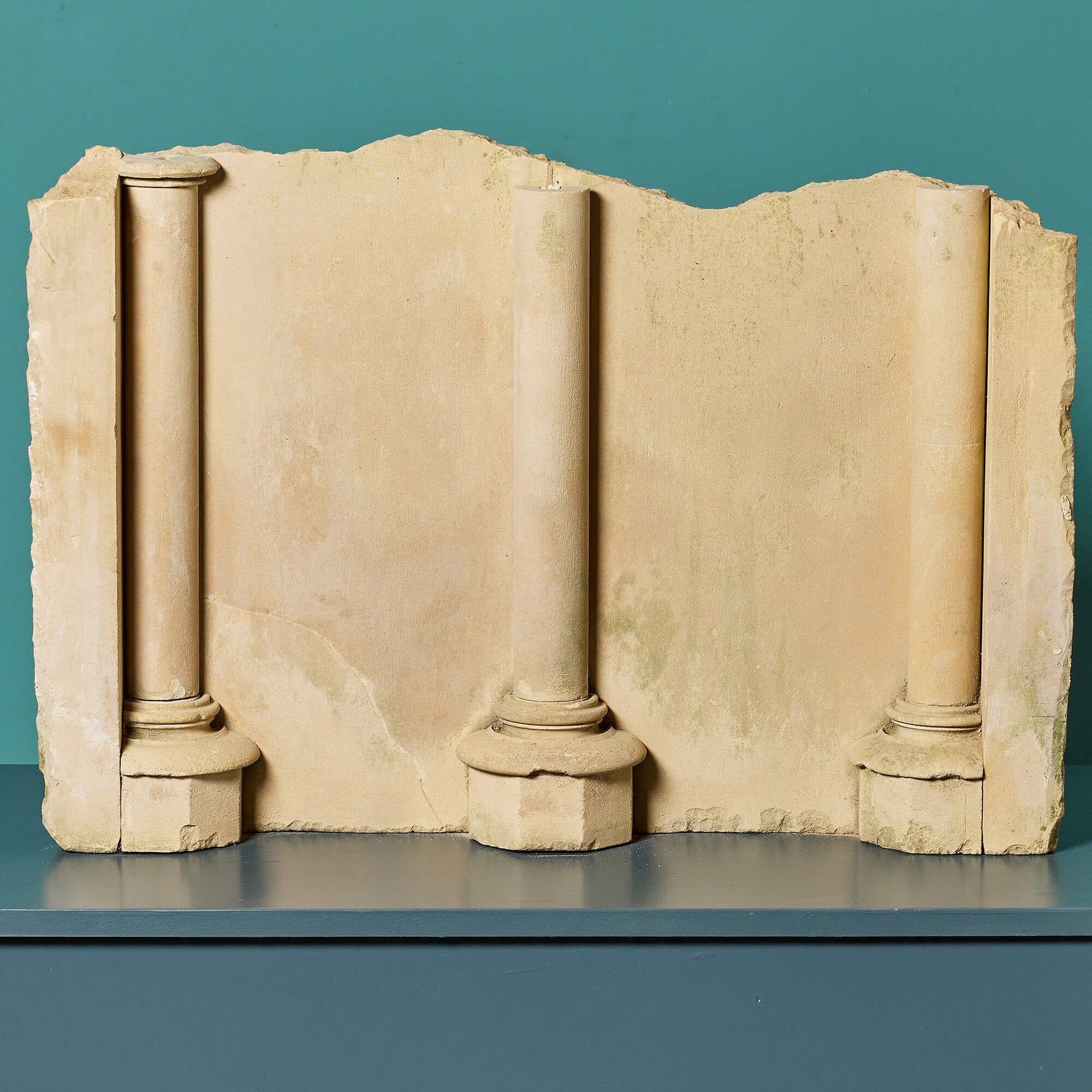 Classical Greek French Caen Stone Architectural Fragment For Sale