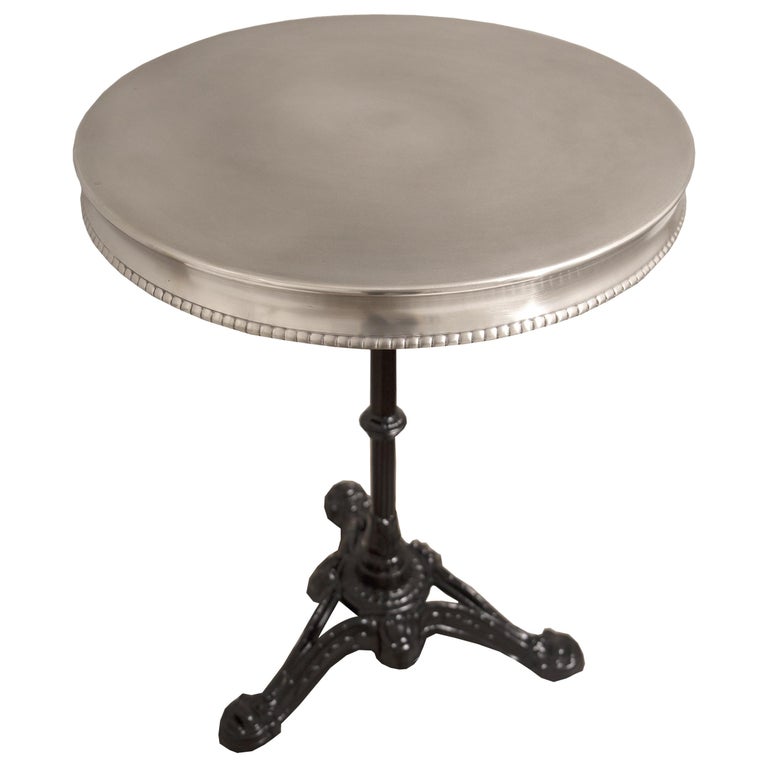 21st Century  Pedestal Table Chambord Wrapped in Pewter Xavier Lavergne France For Sale