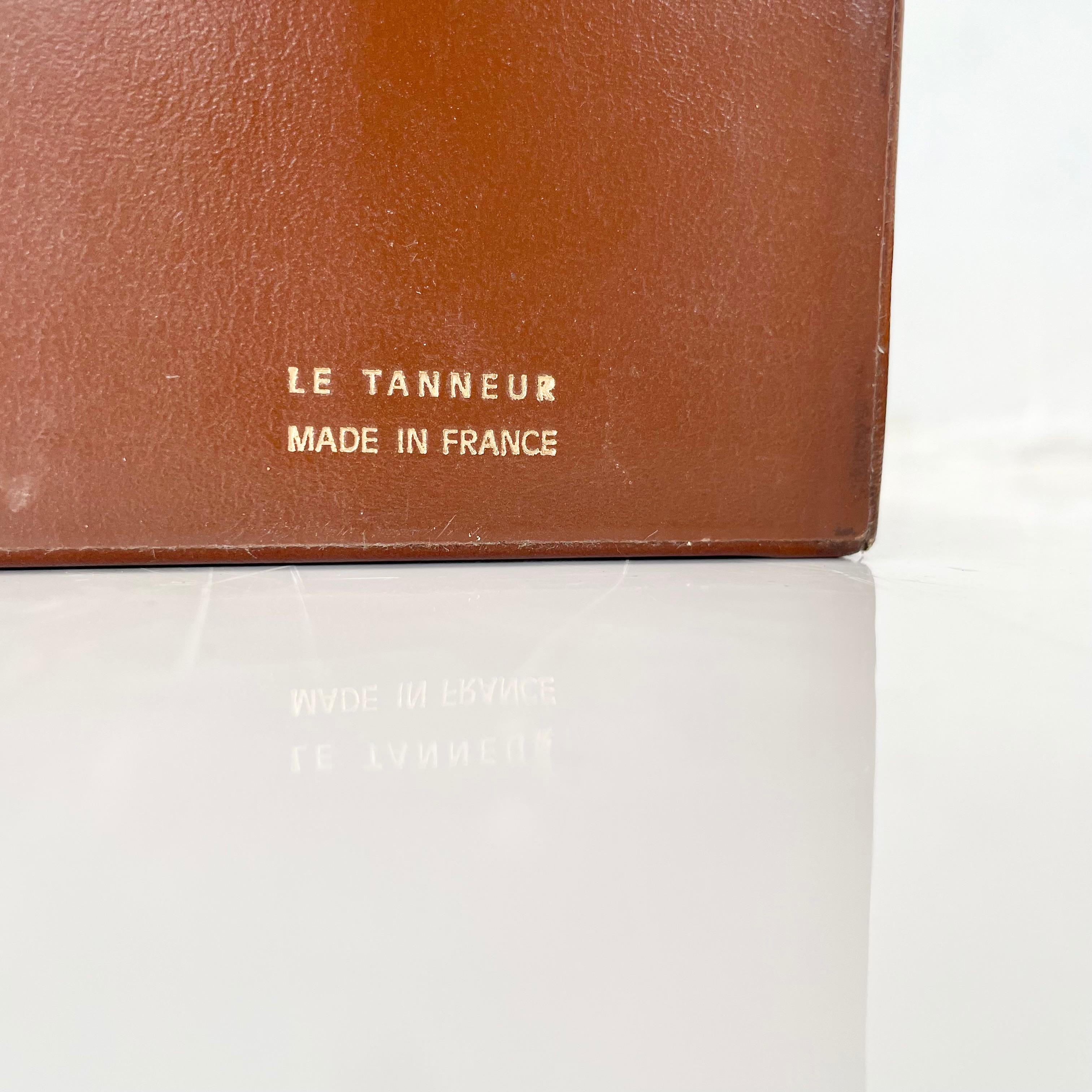 French Camel Leather Desk Set by Le Tanneur 4