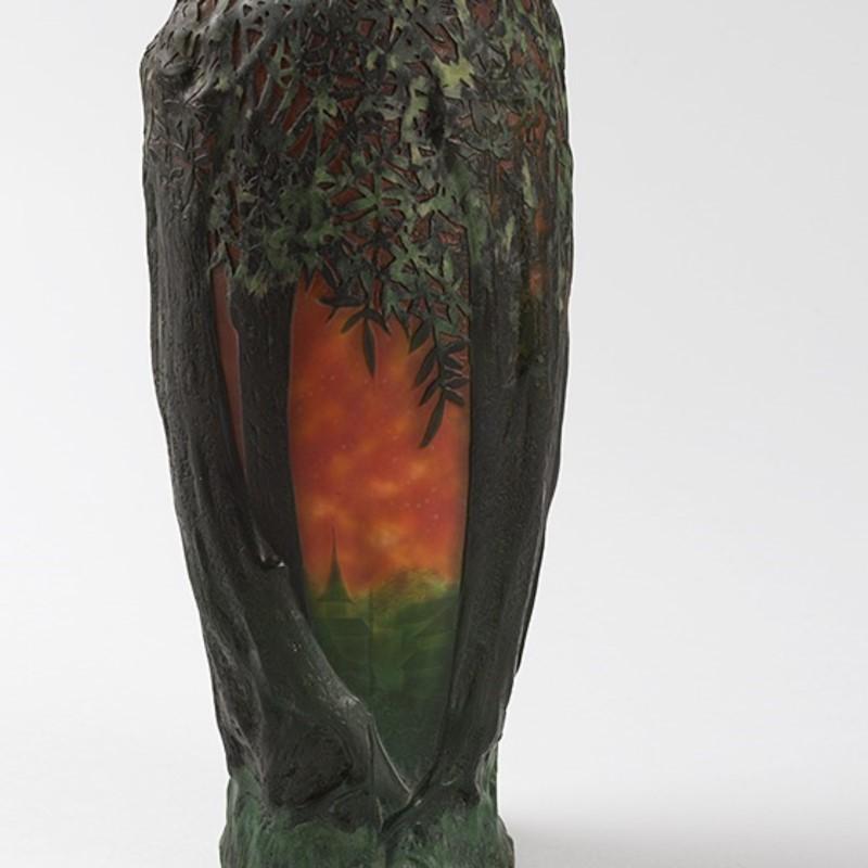 French cameo glass vase by Daum In Excellent Condition In New York, NY