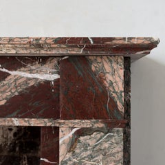 French Campan Rubané Marble Fireplace