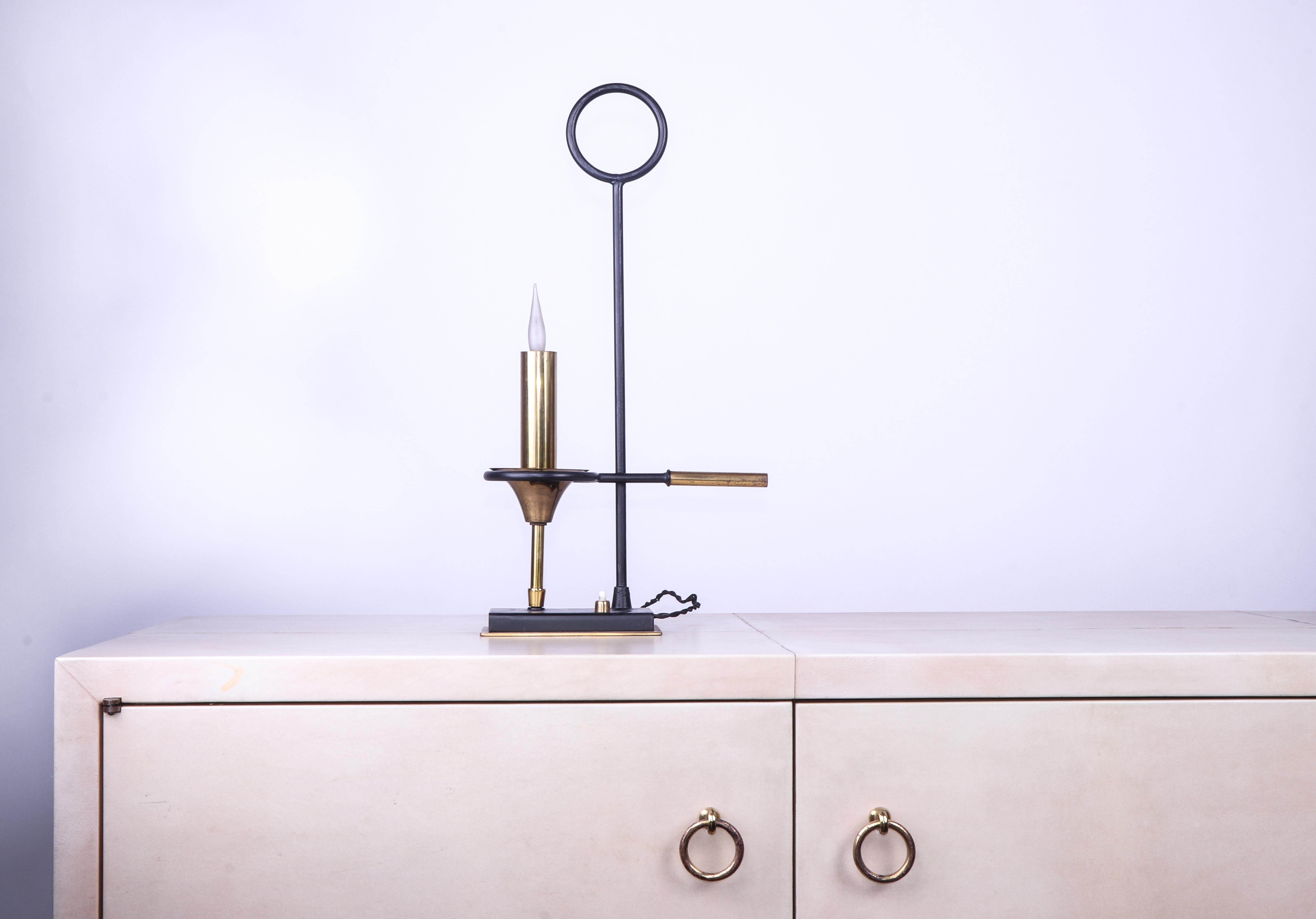 Lovely French 'candlestick' lamp. 